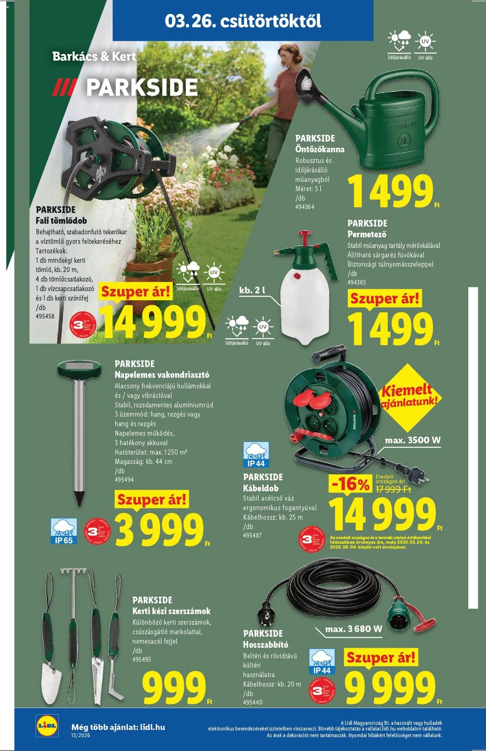 Lidl újság 2026.03.26. Lidl Nonfood kínálatunk (2026-03-26 - 2026-03-31)