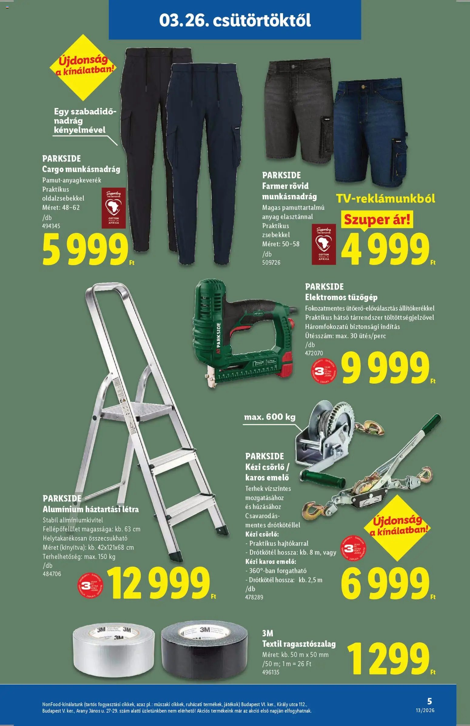 Lidl újság 2026.03.26. Lidl Nonfood kínálatunk (2026-03-26 - 2026-03-31)