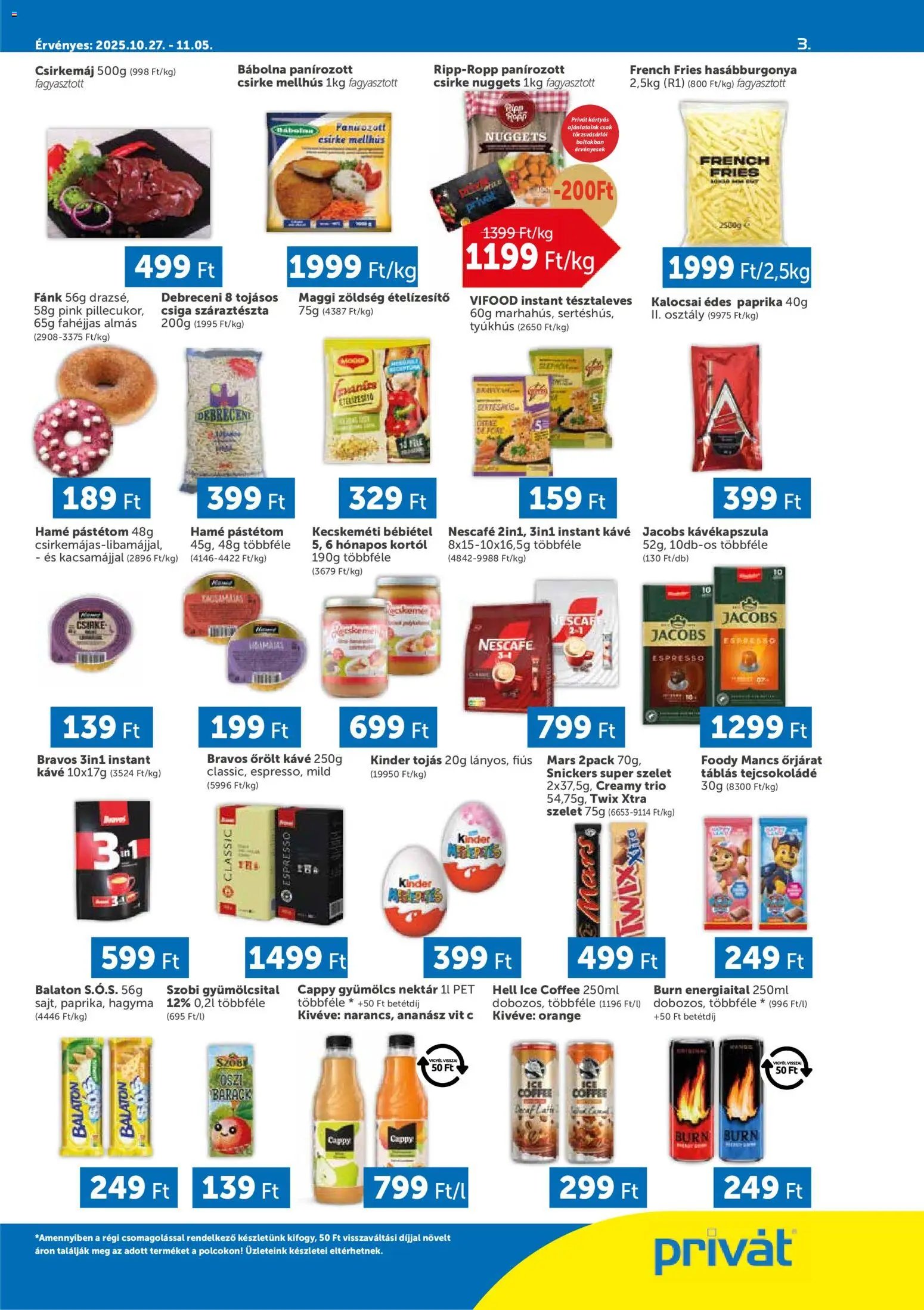 PRIVÁT újság 2025.10.27. Akciós újság PRIVÁT (2025-10-27 - 2025-11-05)