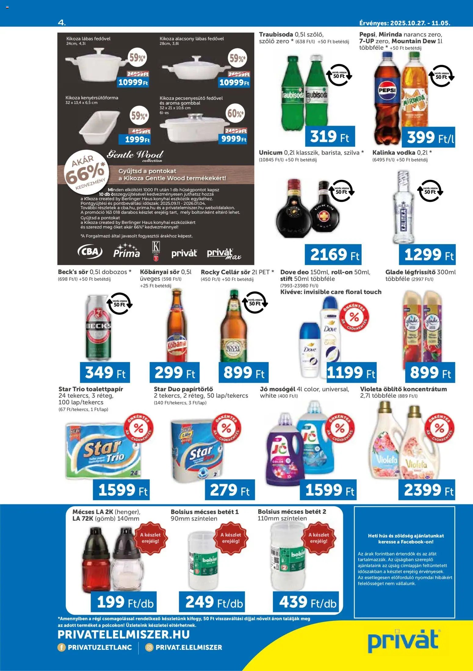 PRIVÁT újság 2025.10.27. Akciós újság PRIVÁT (2025-10-27 - 2025-11-05)