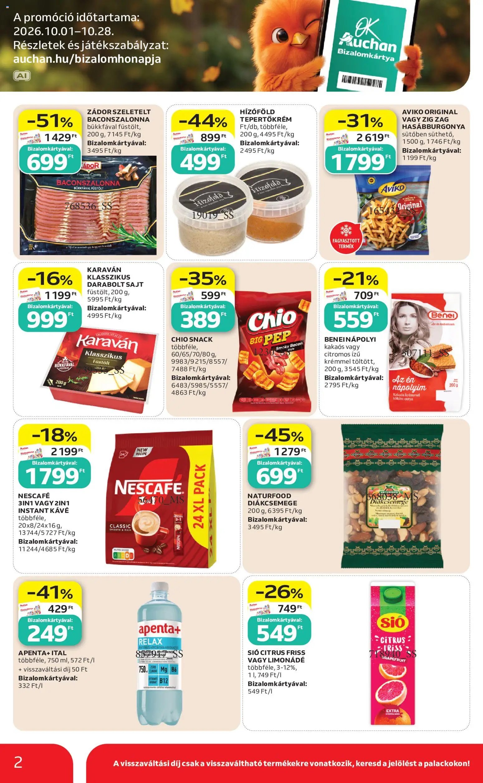 Auchan újság 2026.10.08. Auchan Szupermarket akciós újság