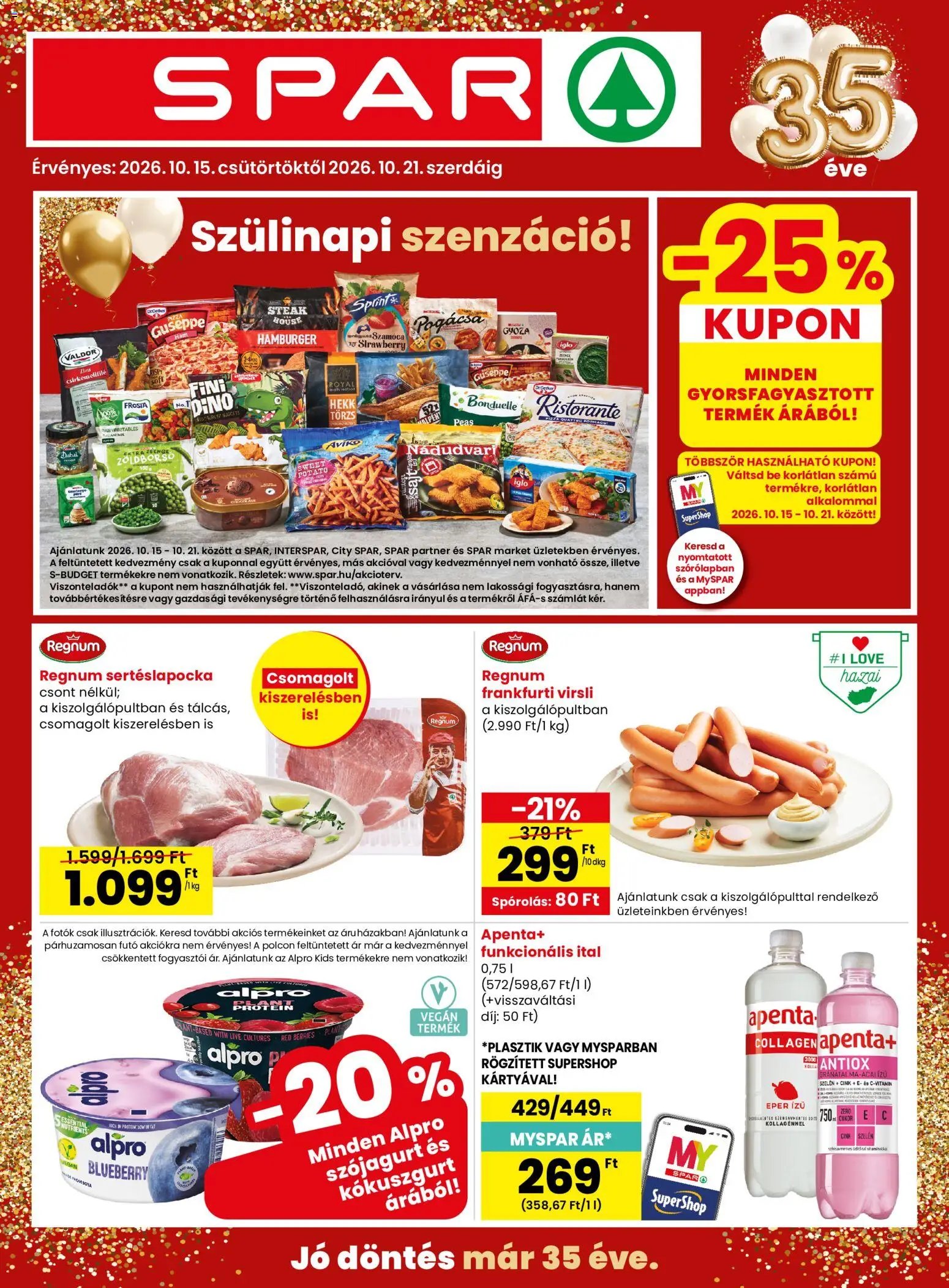 Spar akciós újság 2026.10.15. - lapozható formában szórólap ✳️
