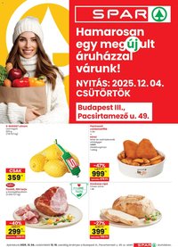 Spar újság 2025.12.04. Üzlet megújulás BP. Pacsirtamező u. (2025-12-04 - 2025-12-10)