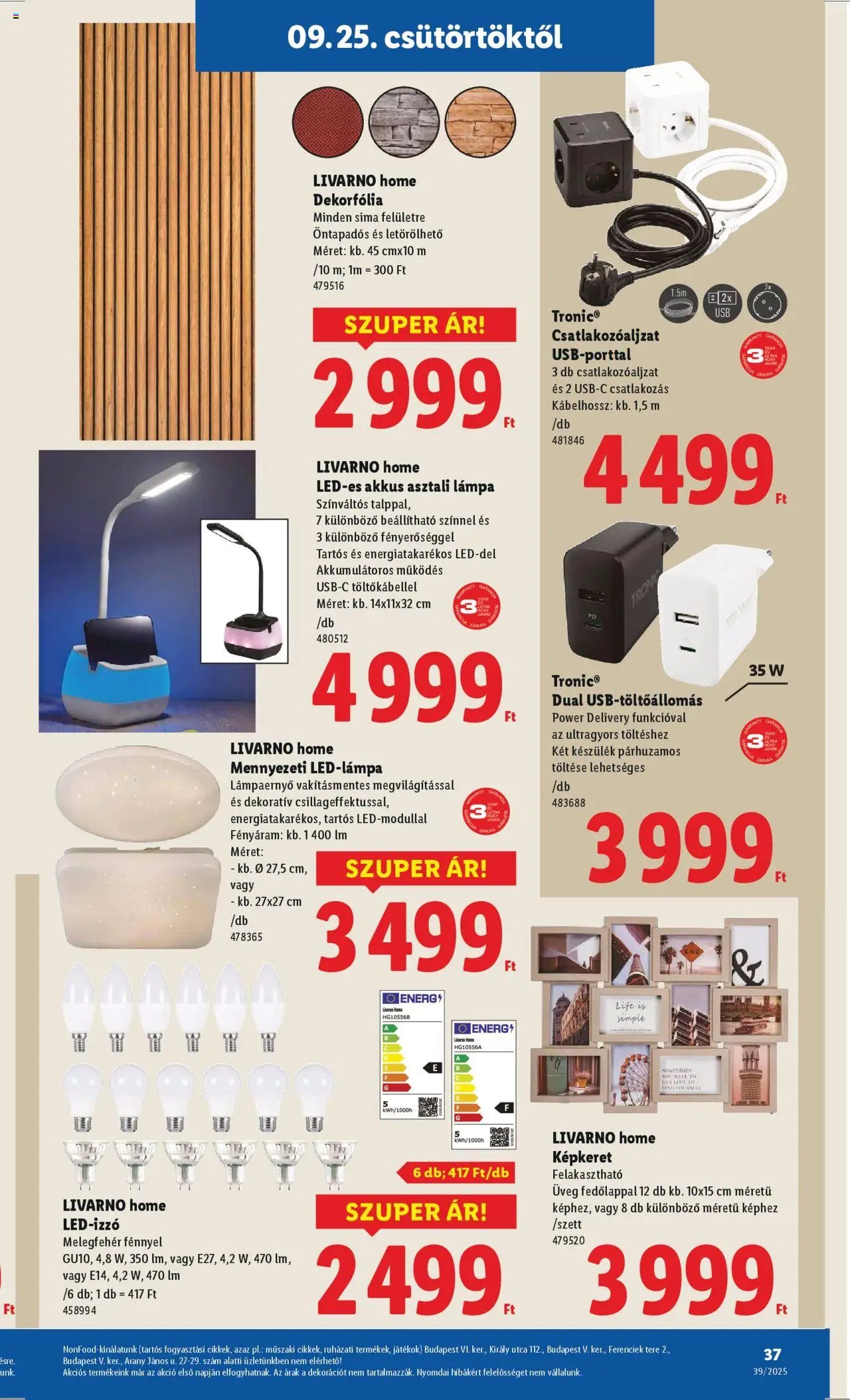 Lidl újság 2025.09.25. Akciós újság Lidl (2025-09-25 - 2025-10-01)