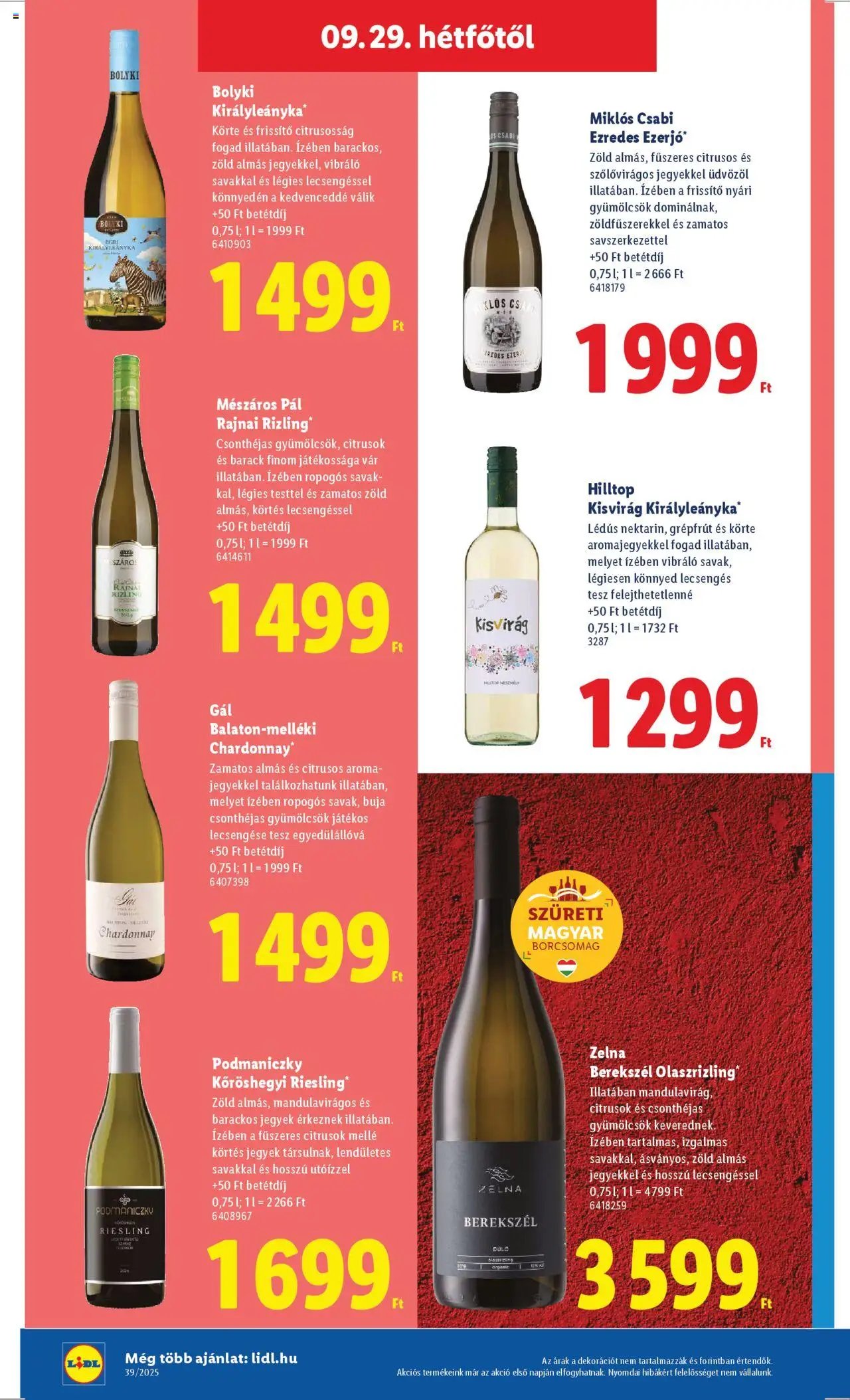 Lidl újság 2025.09.25. Akciós újság Lidl (2025-09-25 - 2025-10-01)