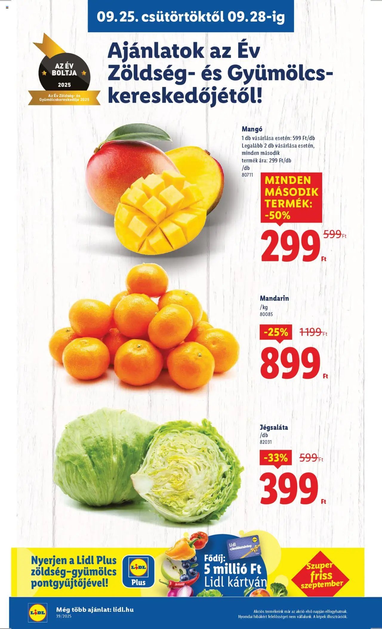 Lidl újság 2025.09.25. Akciós újság Lidl (2025-09-25 - 2025-10-01)