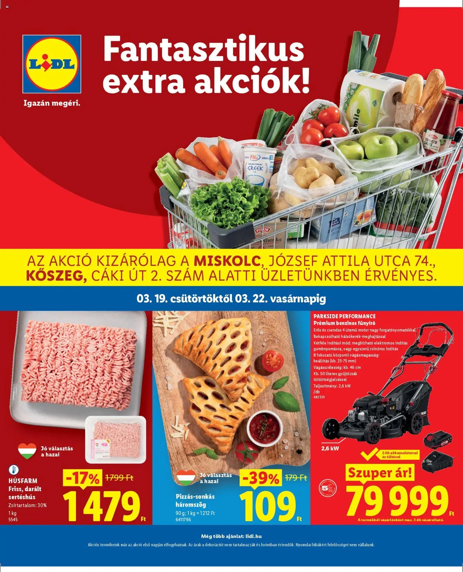 Lidl újság 2026.03.19. Lidl Miskolc, Kőszeg (2026-03-19 - 2026-03-22)