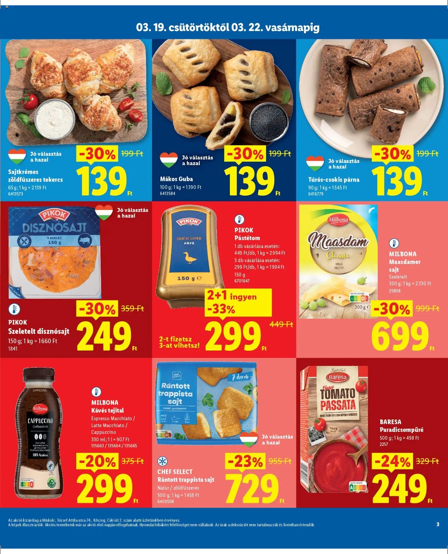 Lidl újság 2026.03.19. Lidl Miskolc, Kőszeg (2026-03-19 - 2026-03-22)