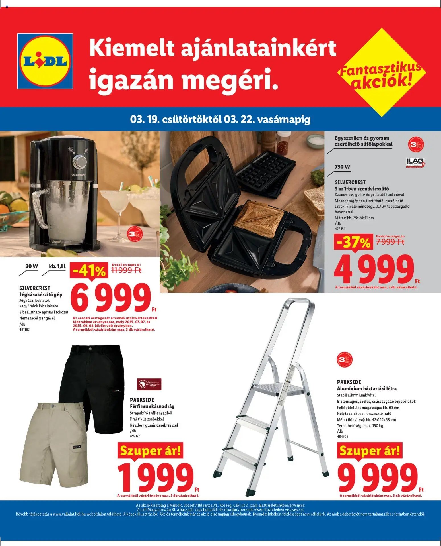 Lidl újság 2026.03.19. Lidl Miskolc, Kőszeg (2026-03-19 - 2026-03-22)