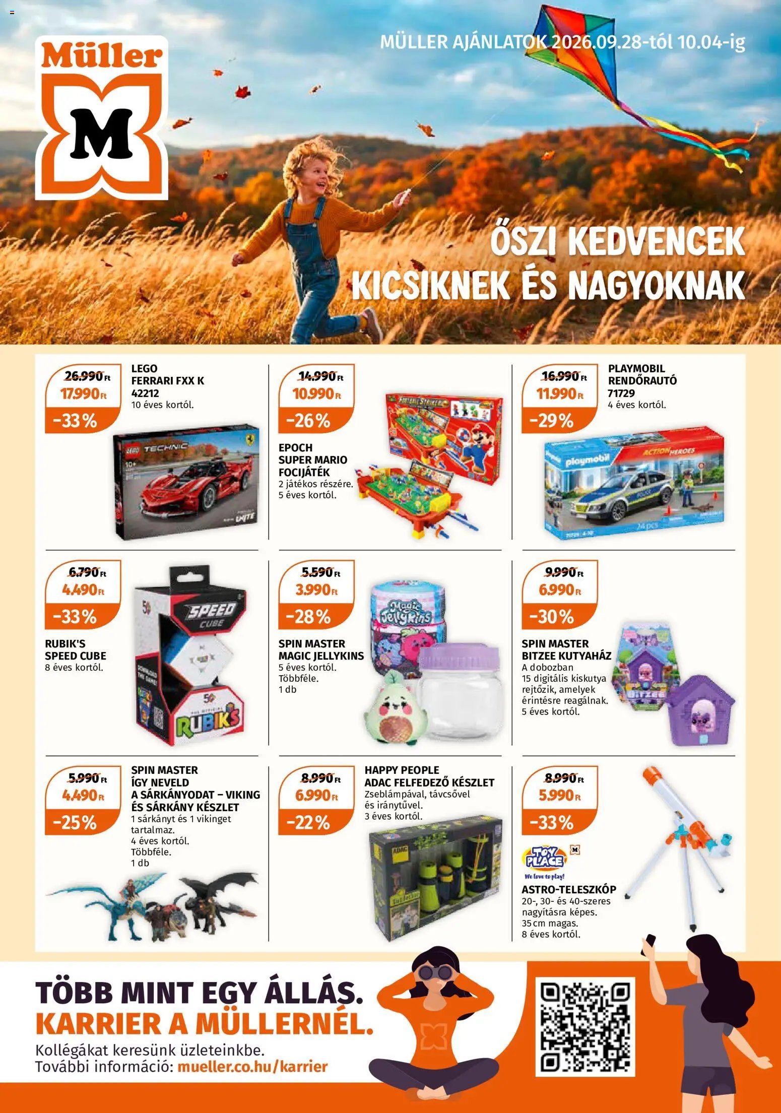 Müller újság 2026.09.28. Müller Játékprospektus