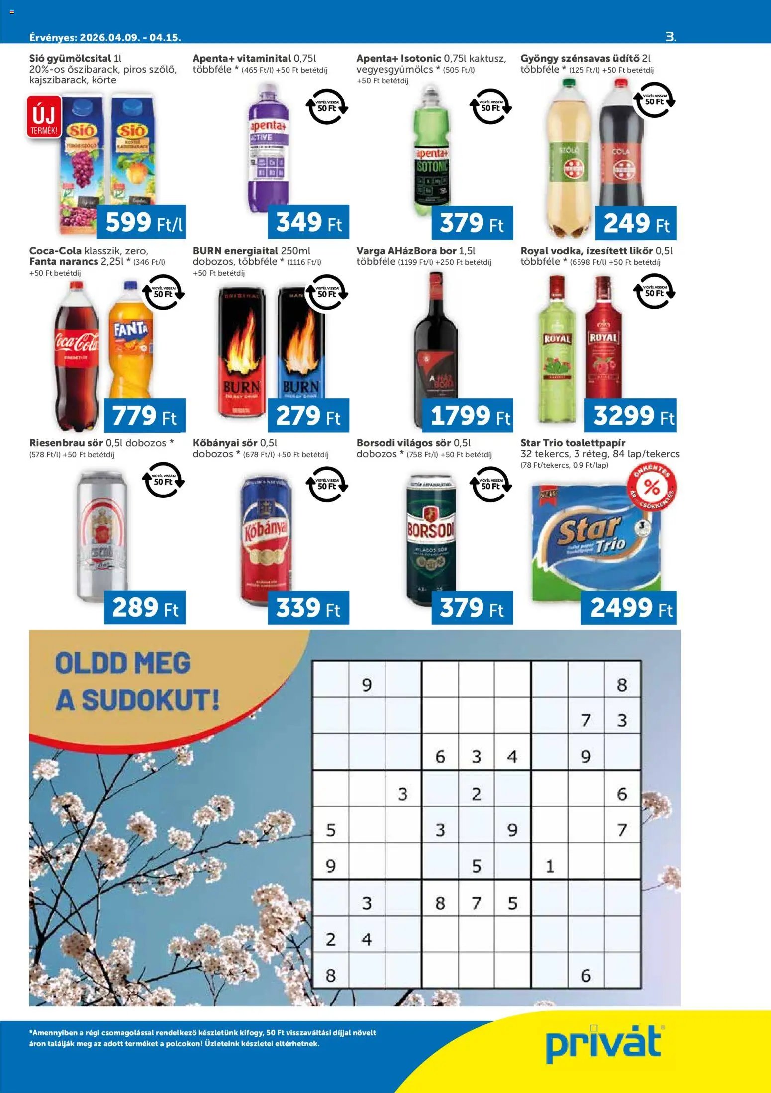 PRIVÁT újság 2026.04.09. PRIVÁT Déli vármegyék (2026-04-09 - 2026-04-15)