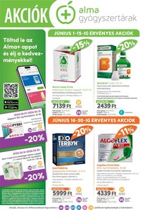 Alma Gyógyszertárak újság 2026.06.01. Alma Gyógyszertárak akciós újság
