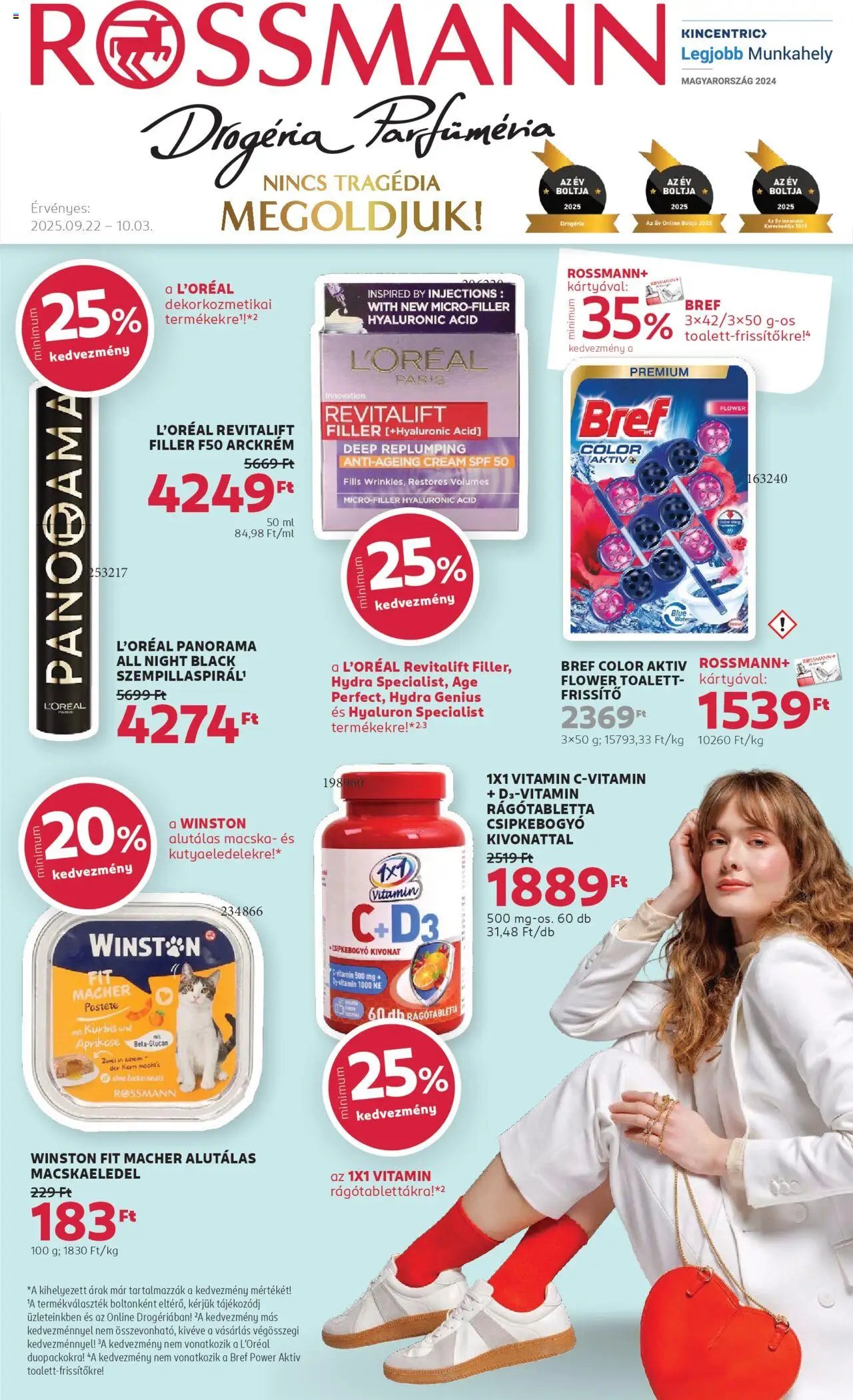 Rossmann újság 2025.09.22. Akciós újság Rossmann (2025-09-22 - 2025-10-03)