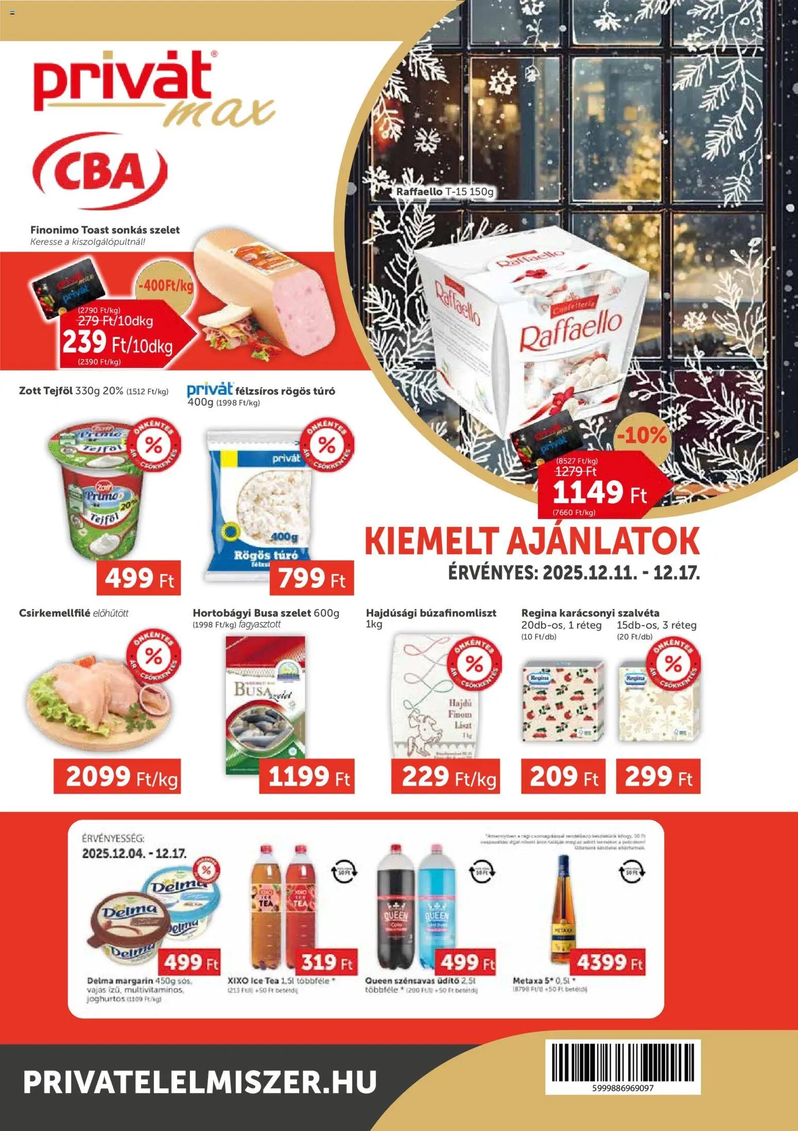 PRIVÁT újság 2025.12.11. Aktuális szórólap MAX (2025-12-11 - 2025-12-17)