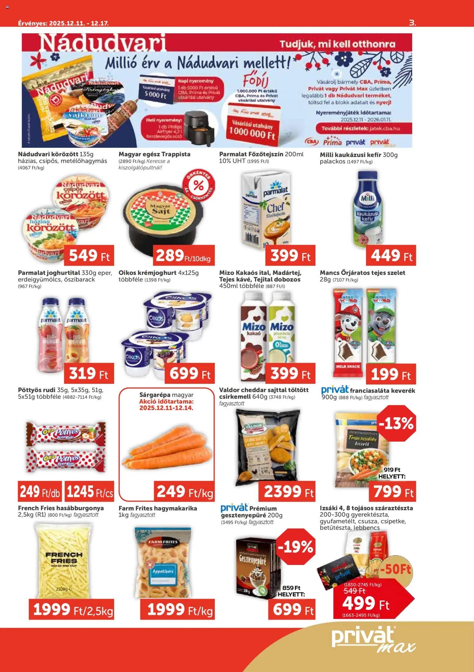 PRIVÁT újság 2025.12.11. Aktuális szórólap MAX (2025-12-11 - 2025-12-17)