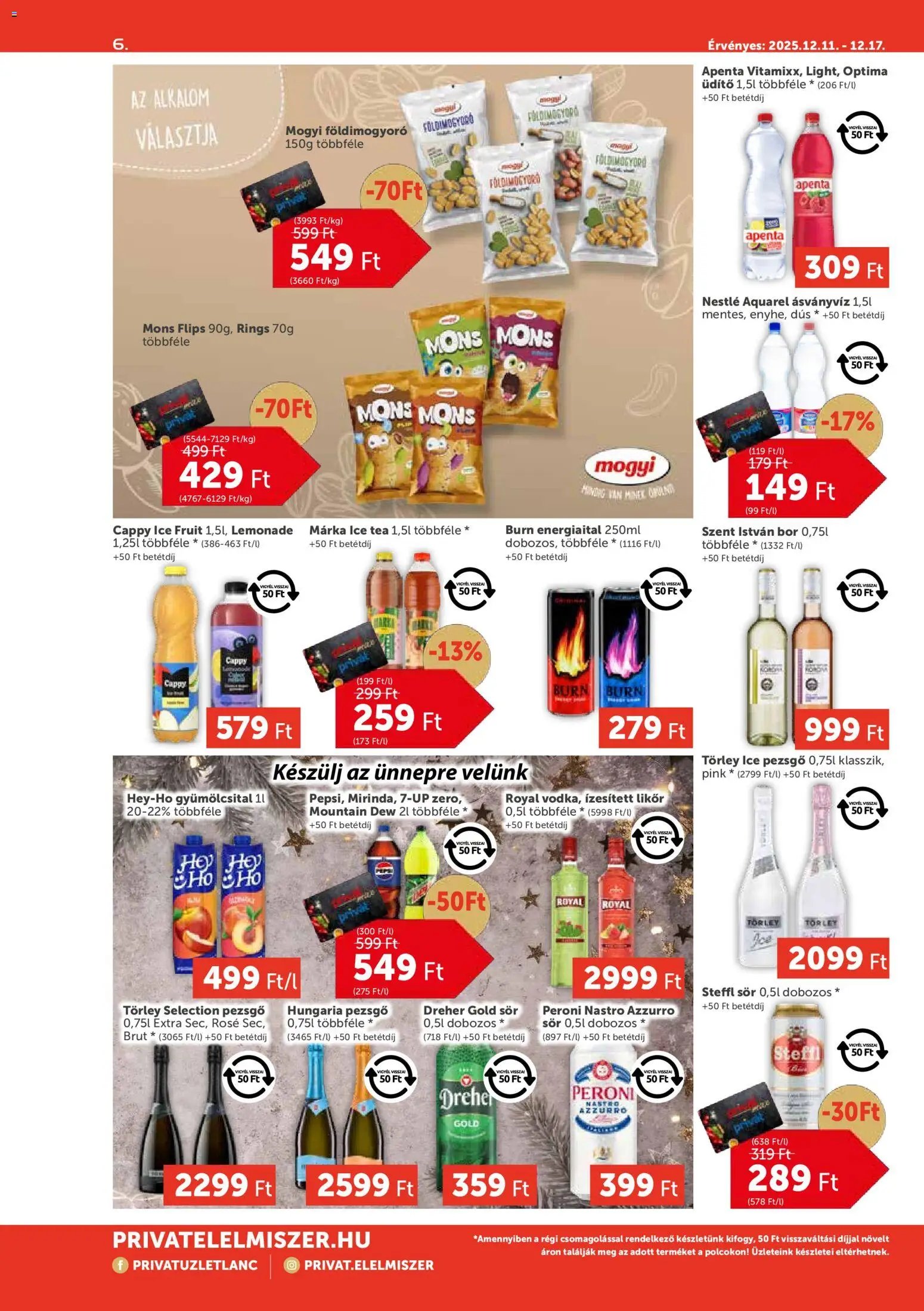 PRIVÁT újság 2025.12.11. Aktuális szórólap MAX (2025-12-11 - 2025-12-17)