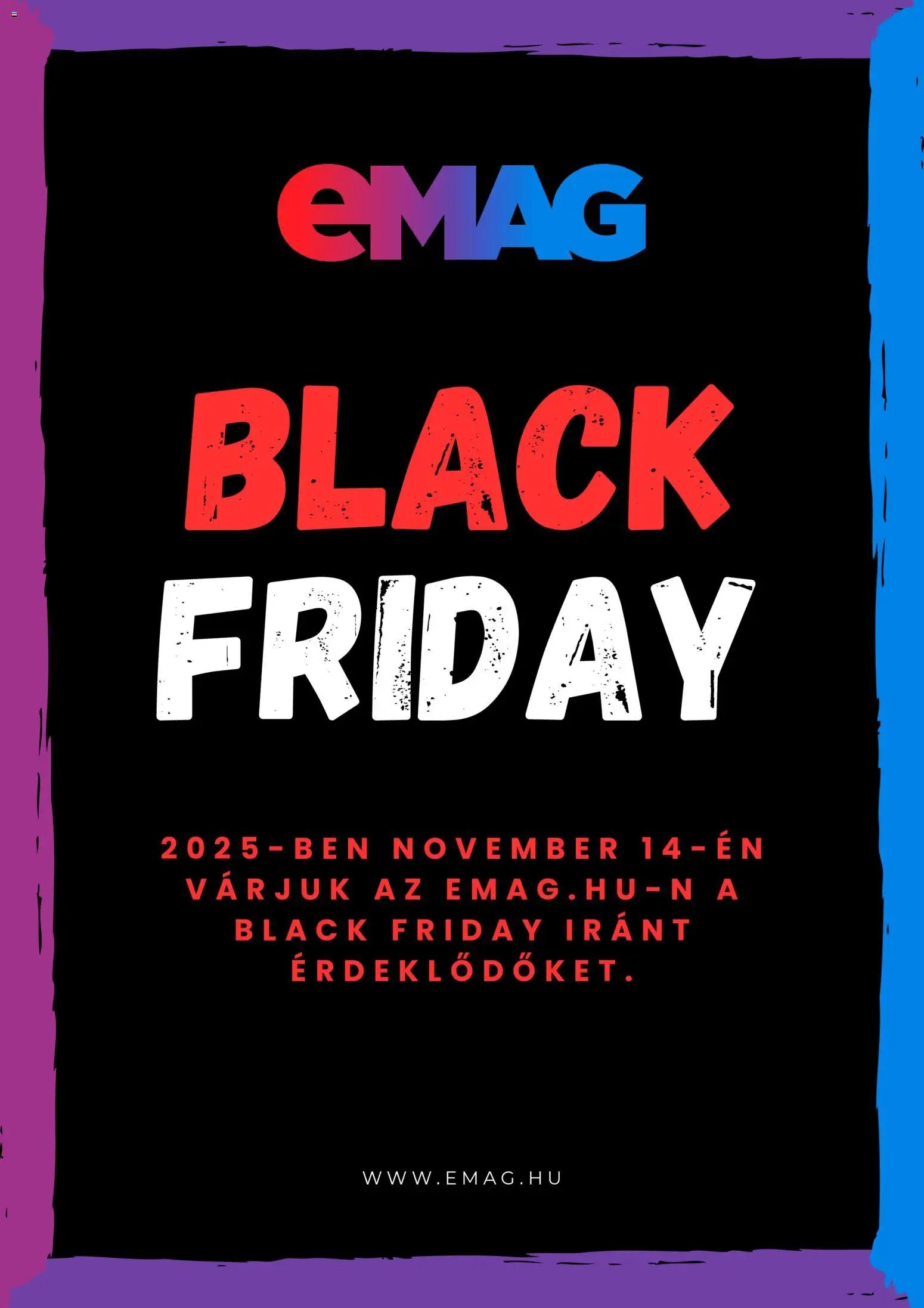 eMAG újság 2025.11.07. Black Friday értesítés (2025-11-07)
