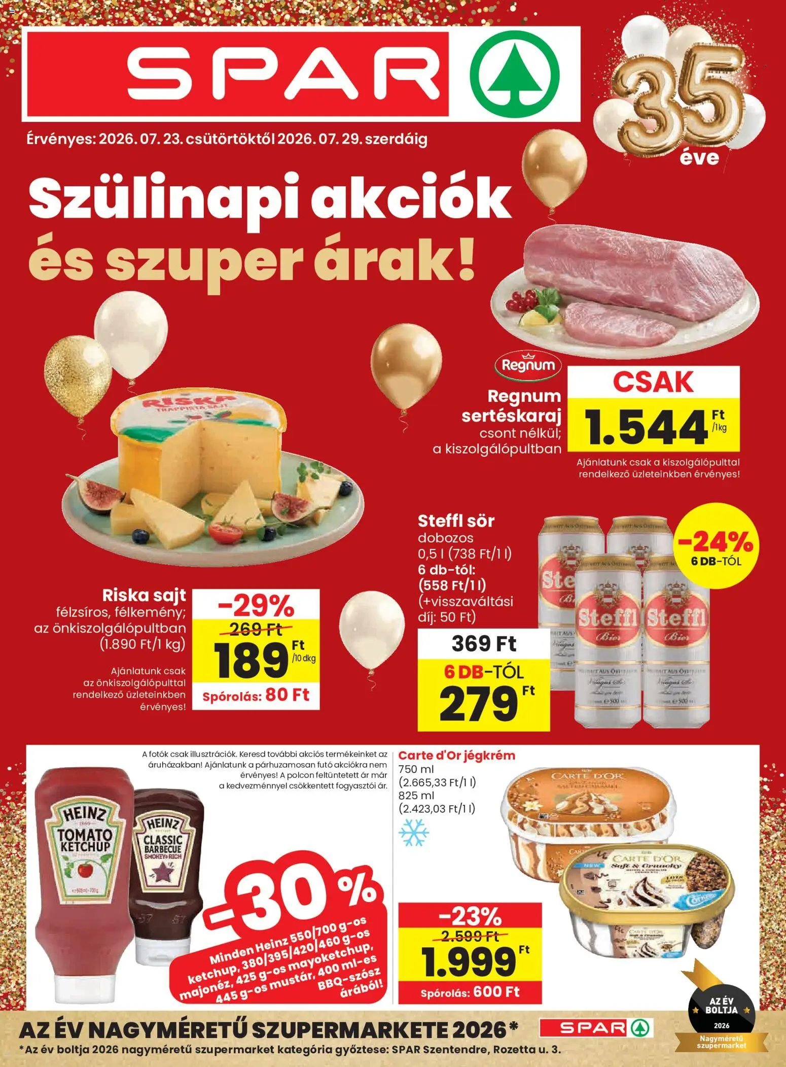 Spar újság 2026.07.23. Spar akciós újság