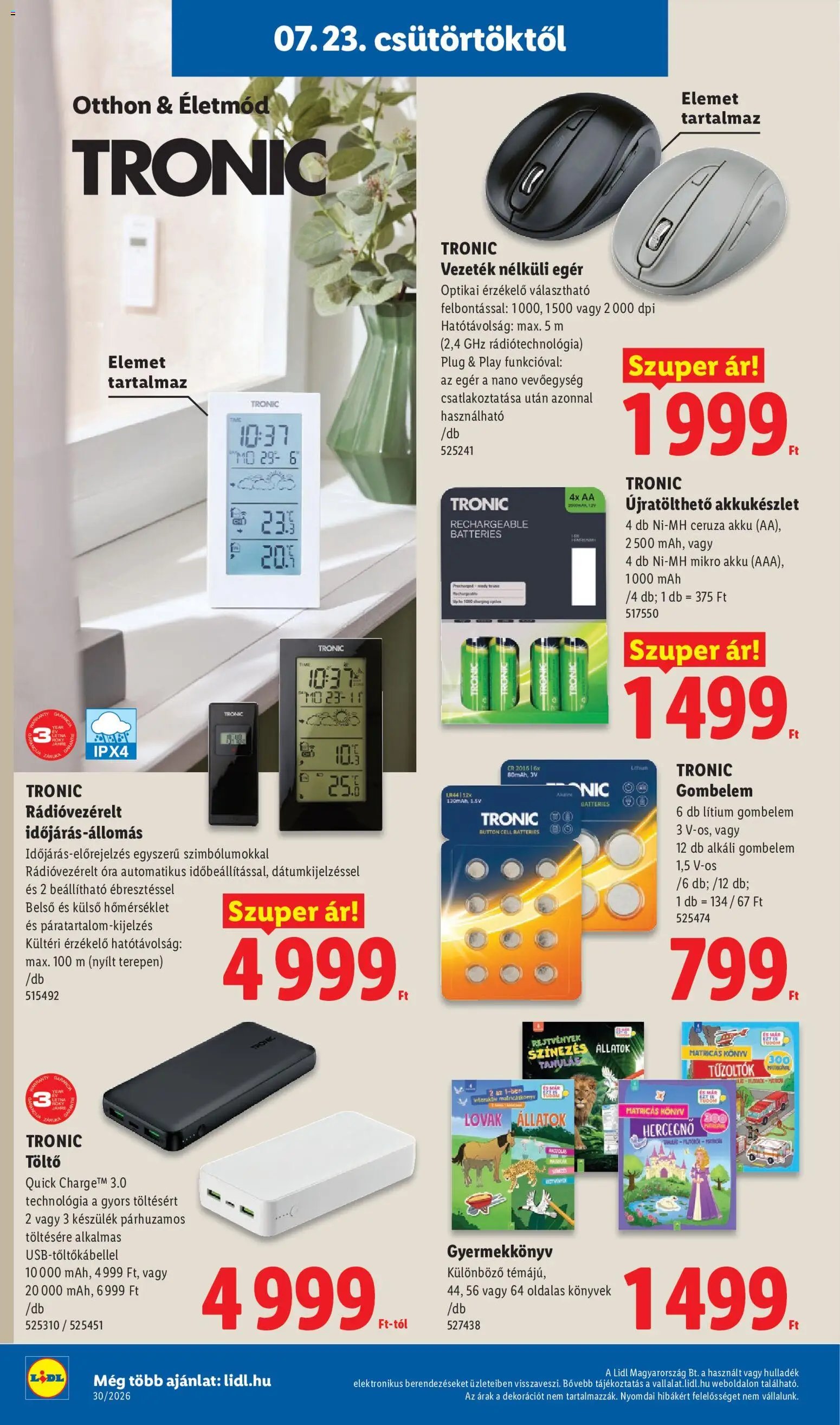 Lidl újság 2026.07.23. Lidl akciós újság