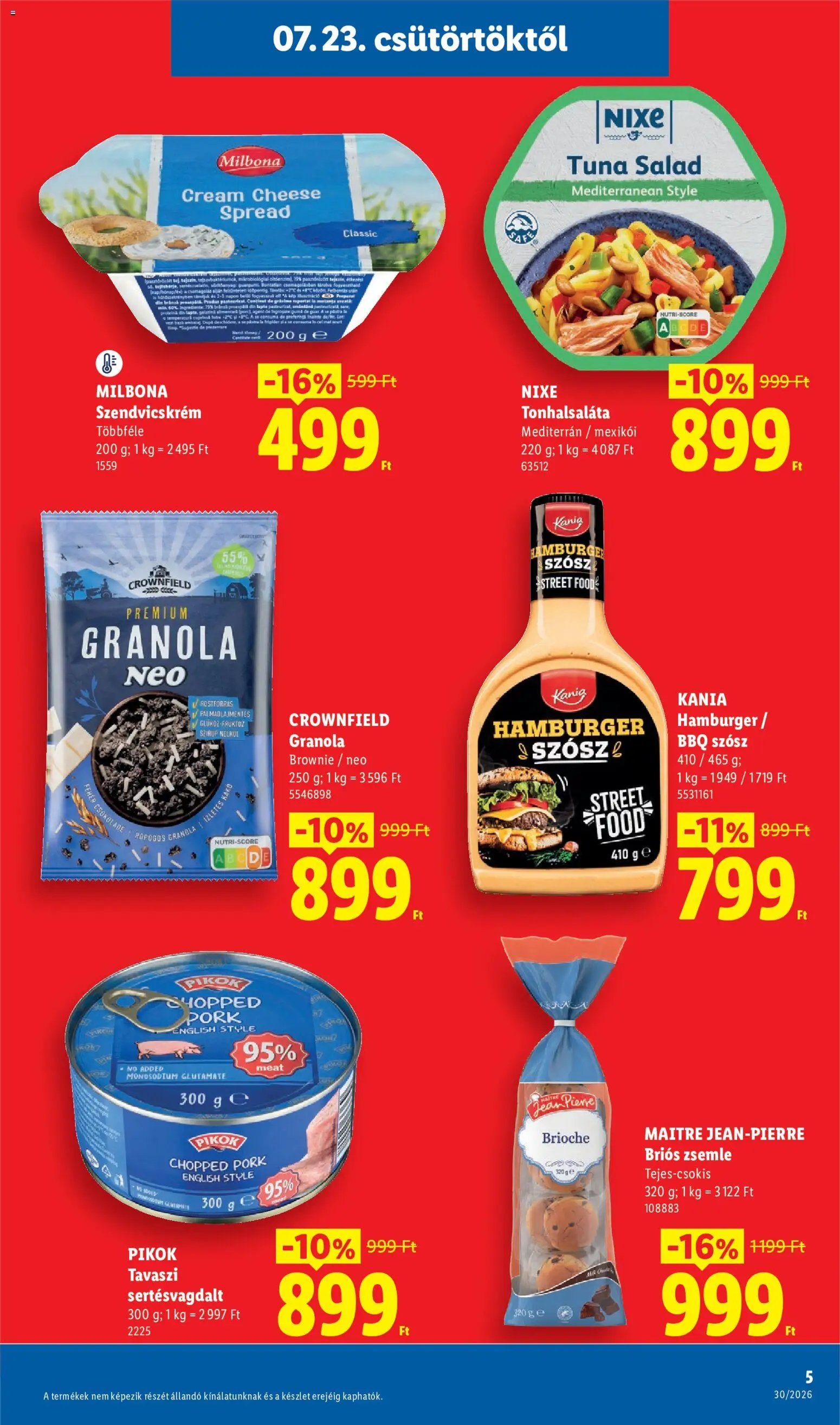 Lidl újság 2026.07.23. Lidl akciós újság