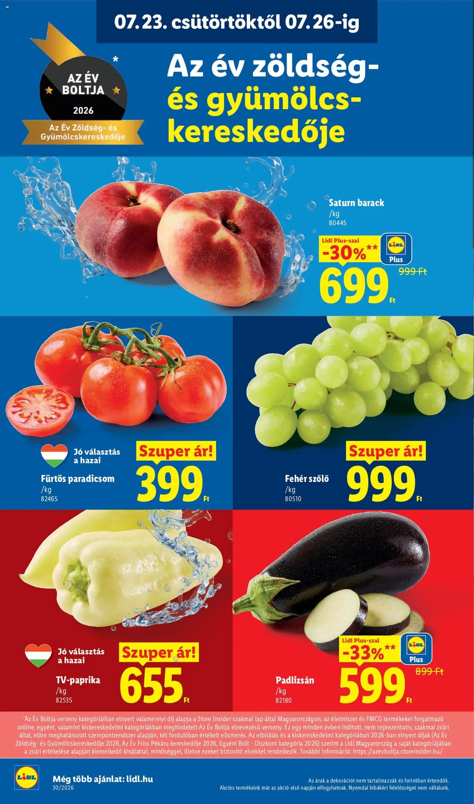 Lidl újság 2026.07.23. Lidl akciós újság
