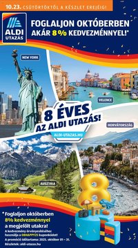 Aldi újság 2025.10.23. Utazás katalógus (2025-10-23 - 2025-10-29)