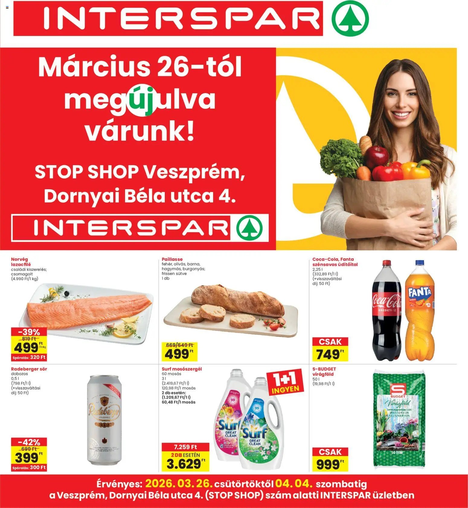 Interspar újság 2026.03.26. Interspar Veszprém üzlet megújulás (2026-03-26 - 2026-04-04)
