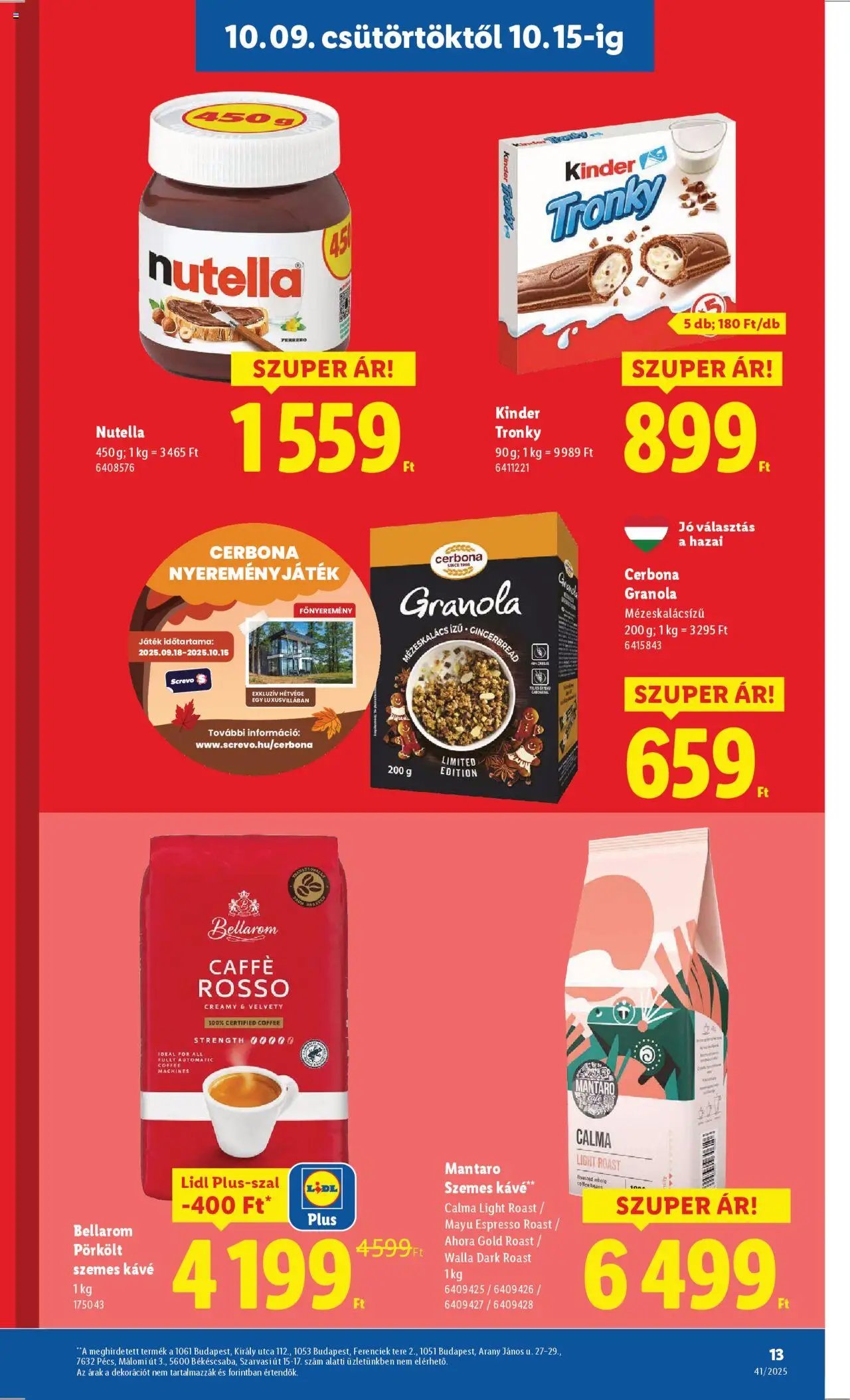 Lidl újság 2025.10.09. Akciós újság Lidl (2025-10-09 - 2025-10-15)