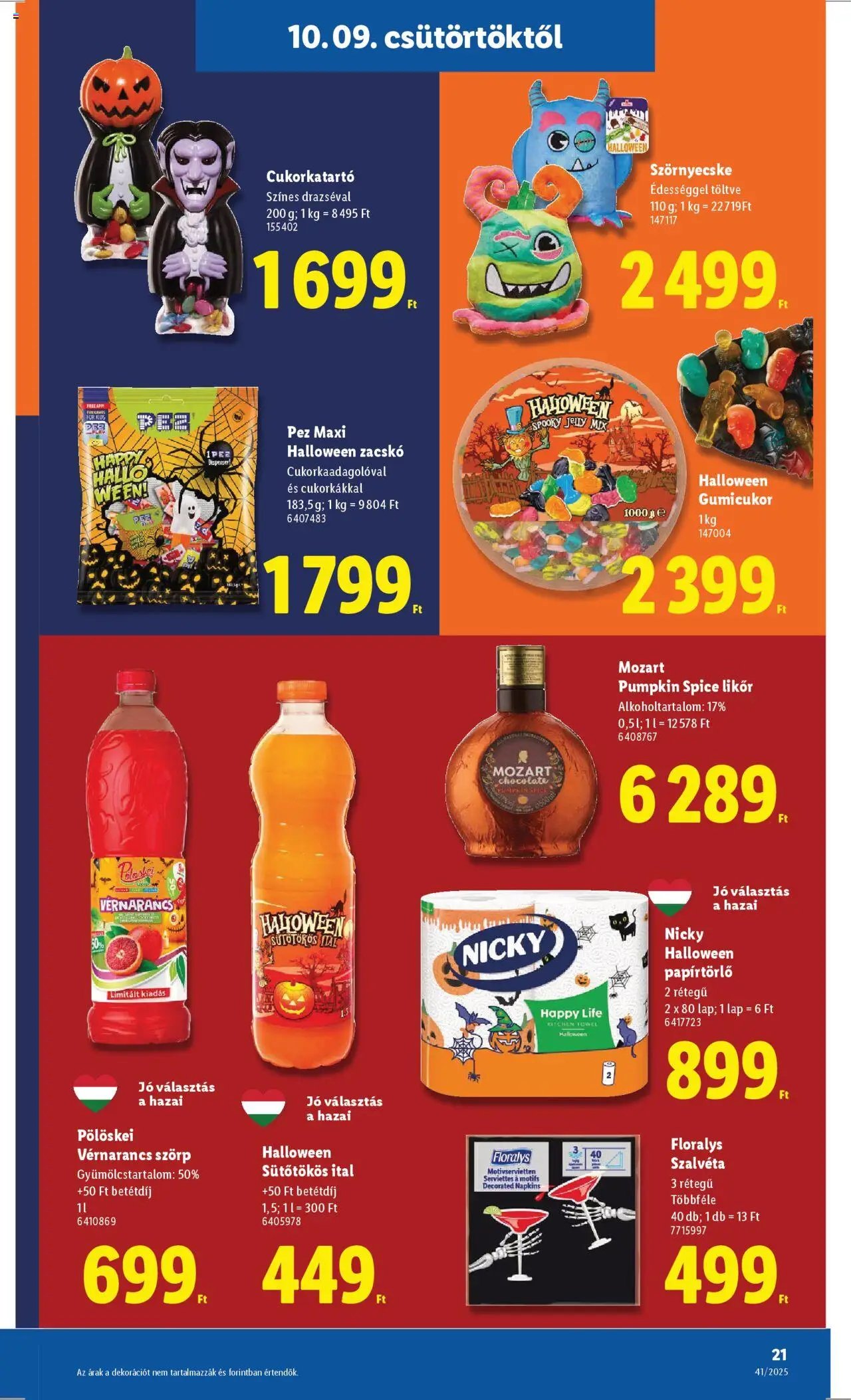 Lidl újság 2025.10.09. Akciós újság Lidl (2025-10-09 - 2025-10-15)