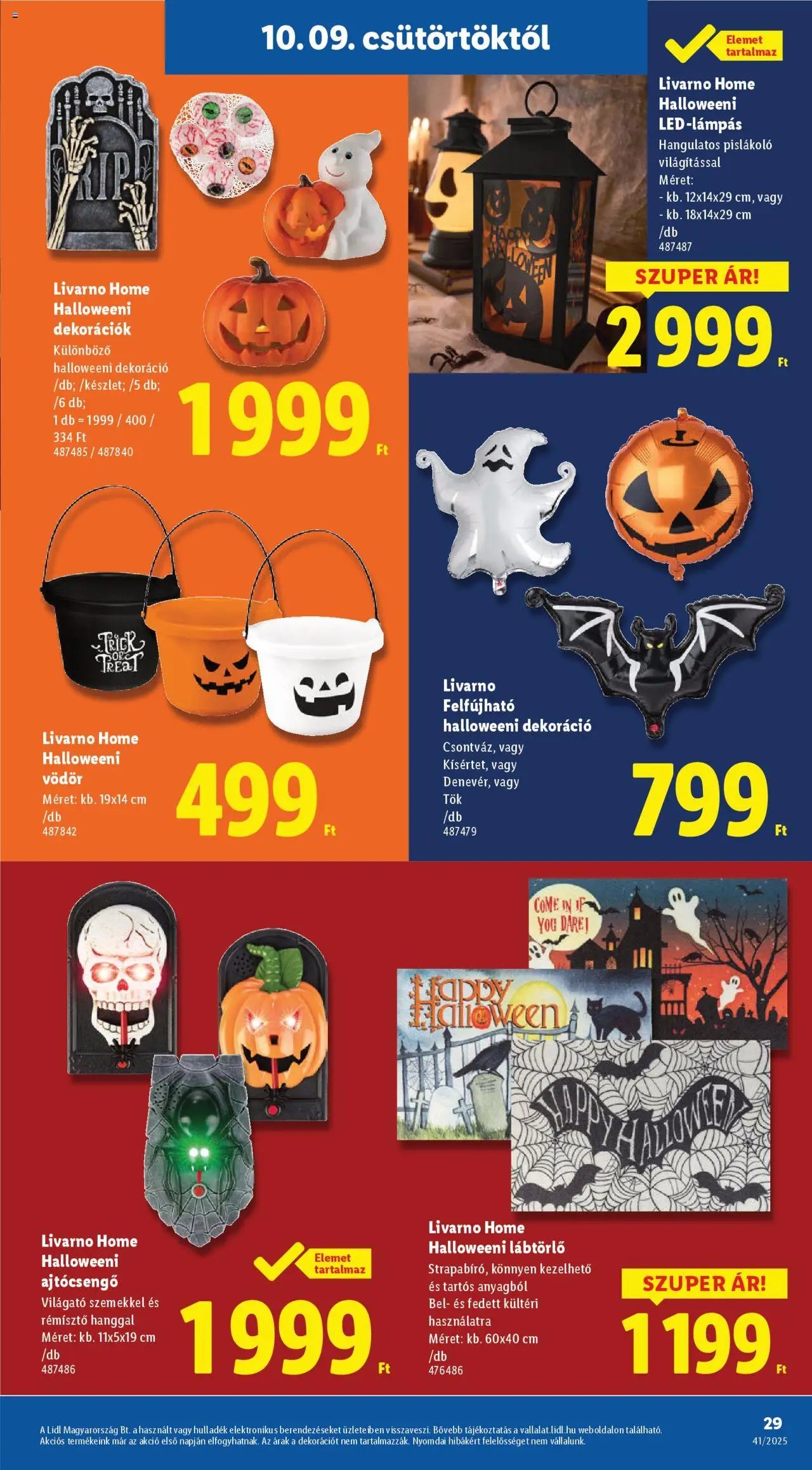 Lidl újság 2025.10.09. Akciós újság Lidl (2025-10-09 - 2025-10-15)