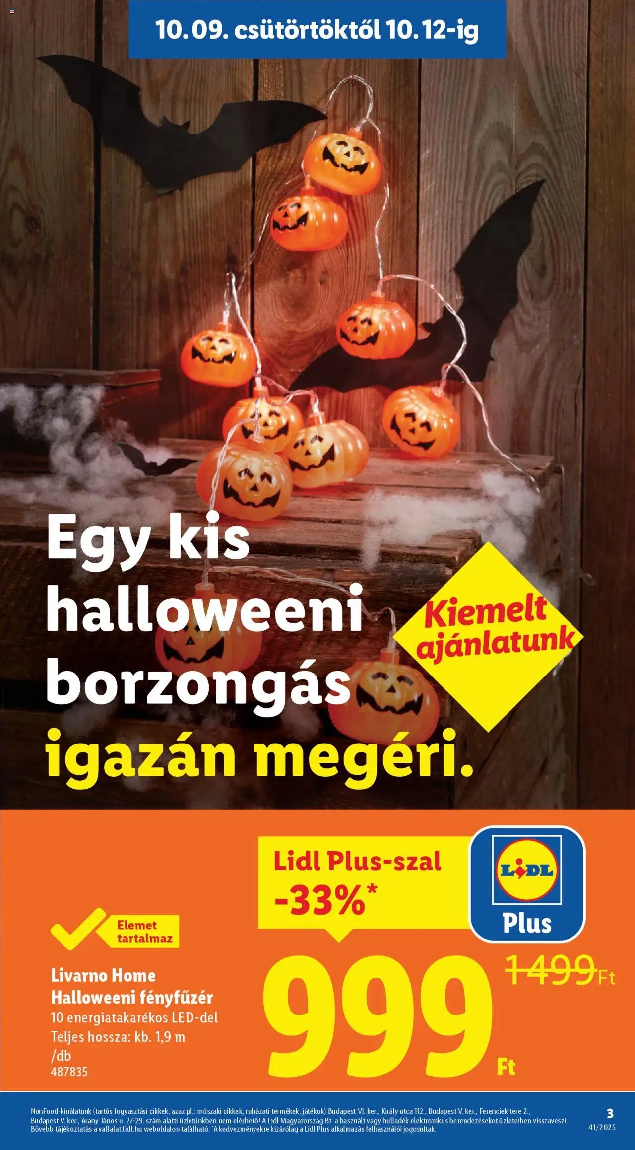 Lidl újság 2025.10.09. Akciós újság Lidl (2025-10-09 - 2025-10-15)