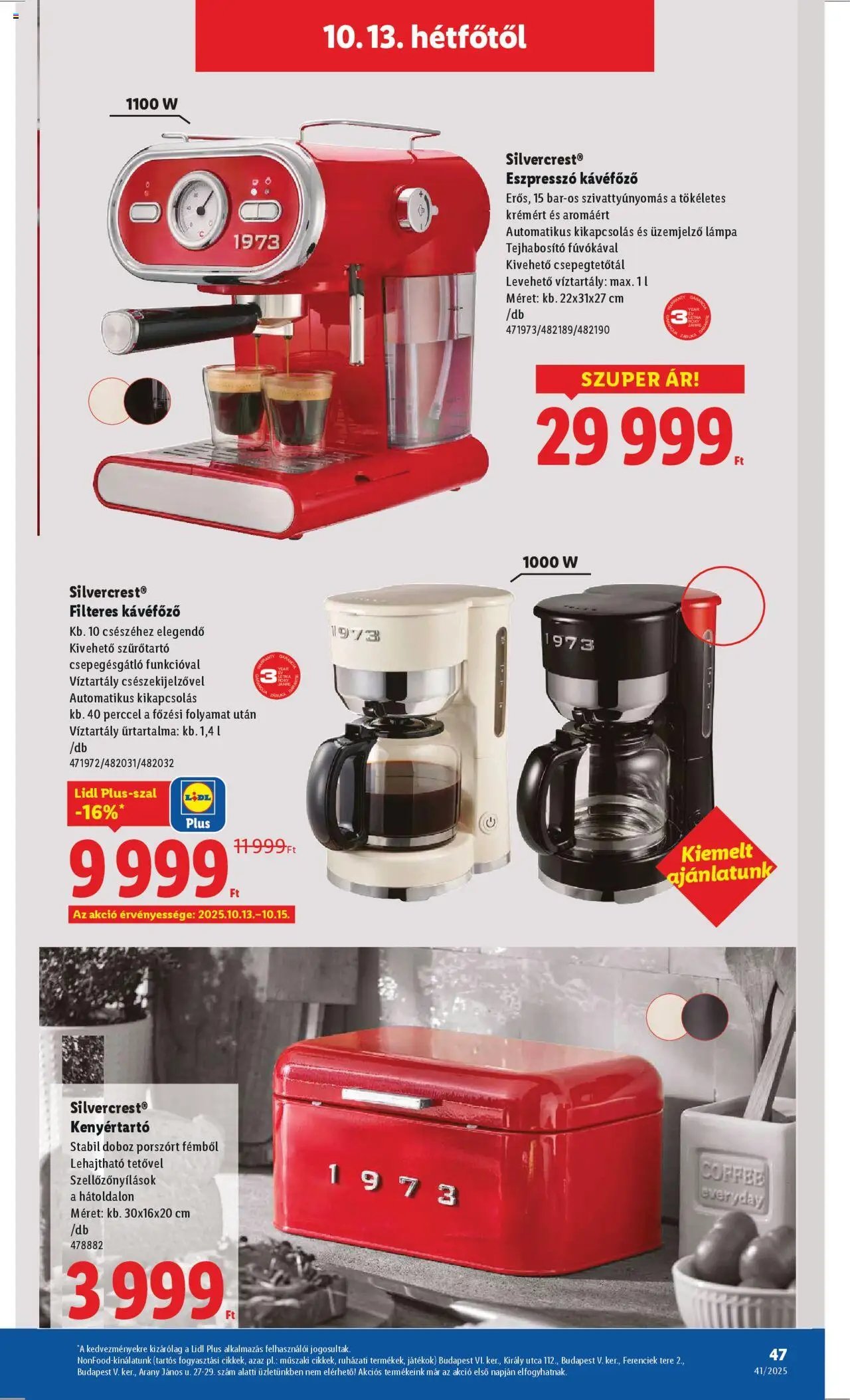 Lidl újság 2025.10.09. Akciós újság Lidl (2025-10-09 - 2025-10-15)