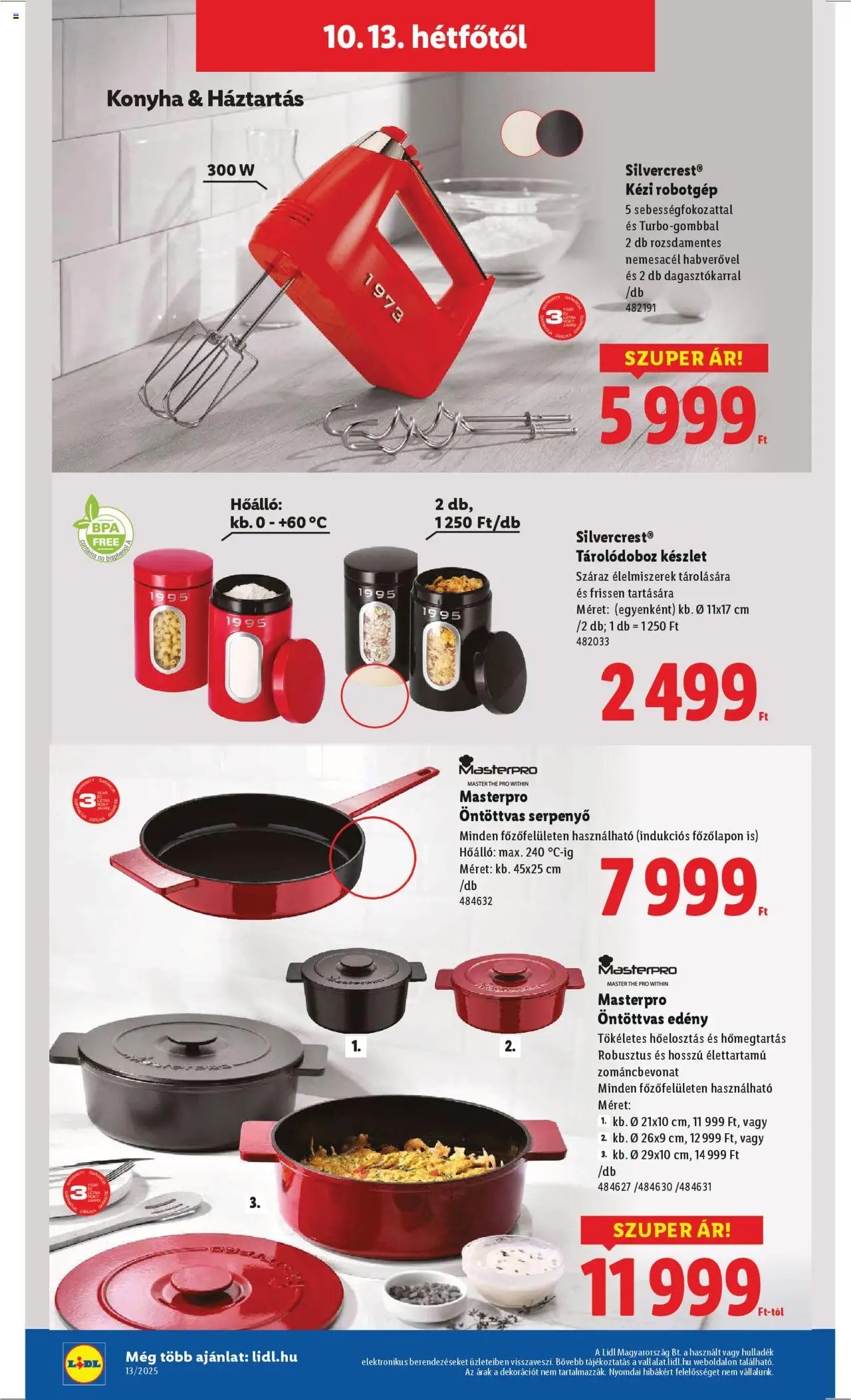 Lidl újság 2025.10.09. Akciós újság Lidl (2025-10-09 - 2025-10-15)