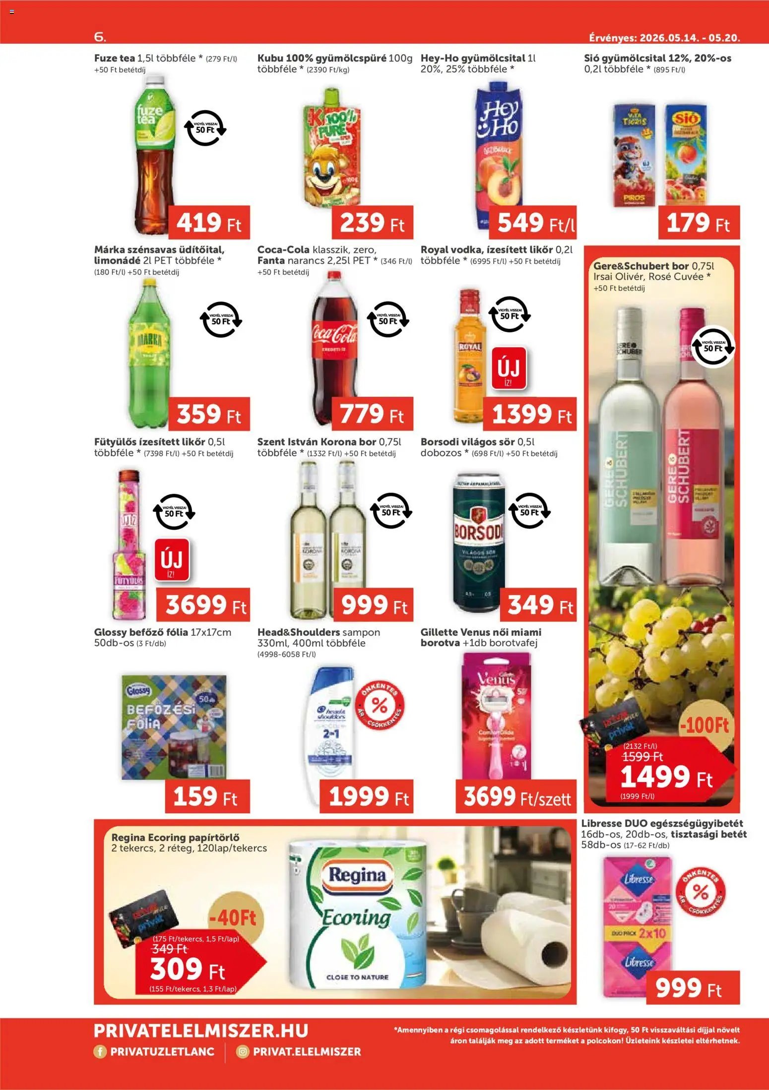 PRIVÁT újság 2026.05.14. PRIVÁT Aktuális szórólap MAX (2026-05-14 - 2026-05-20)