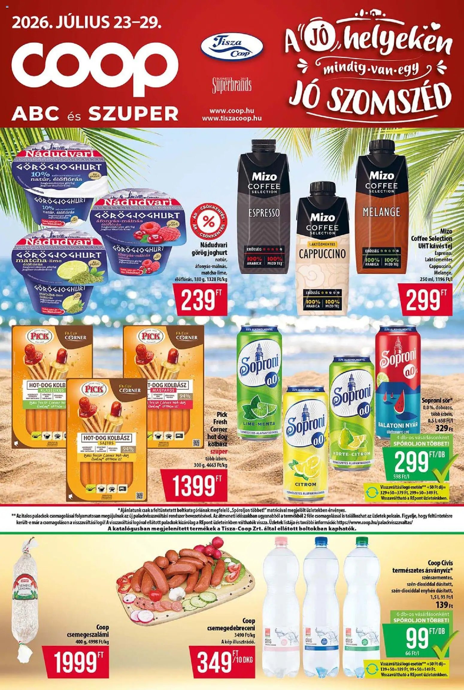 COOP újság 2026.07.23. COOP - Abc & Szuper / Tisza