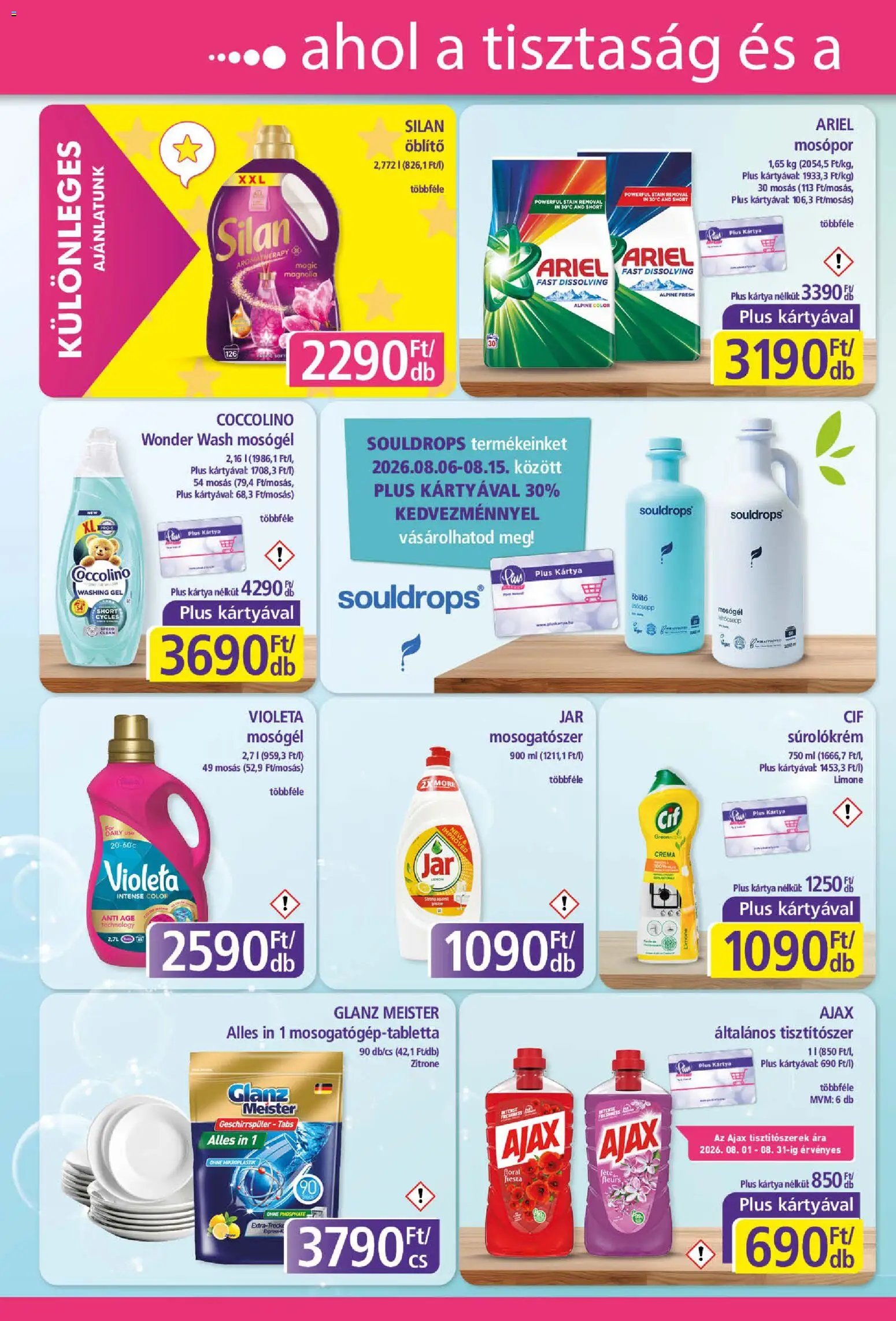 Plus Market újság 2026.08.06. Plus Market akciós újság