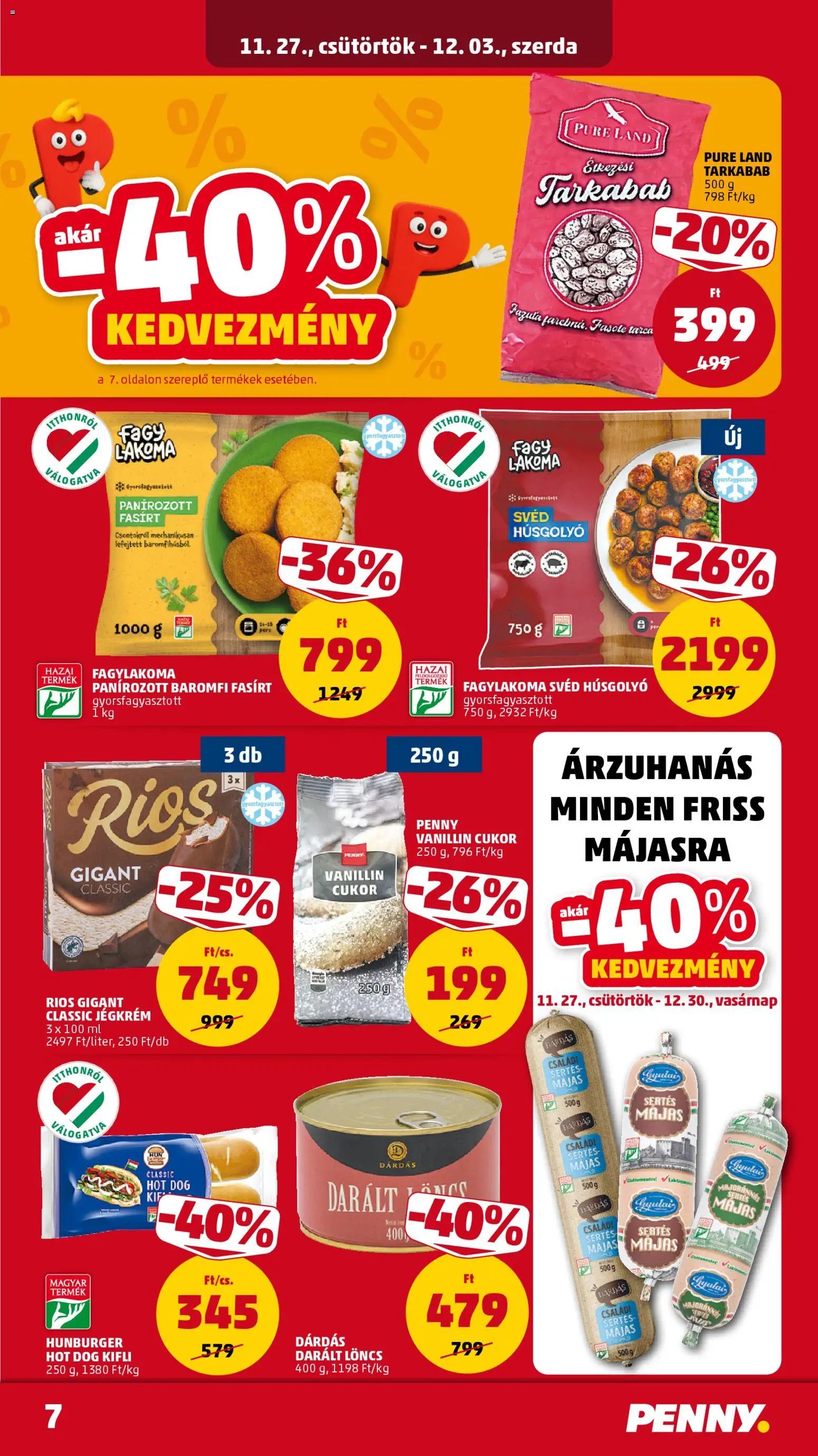 PENNY újság 2025.11.27. Akciós újság PENNY (2025-11-27 - 2025-12-03)