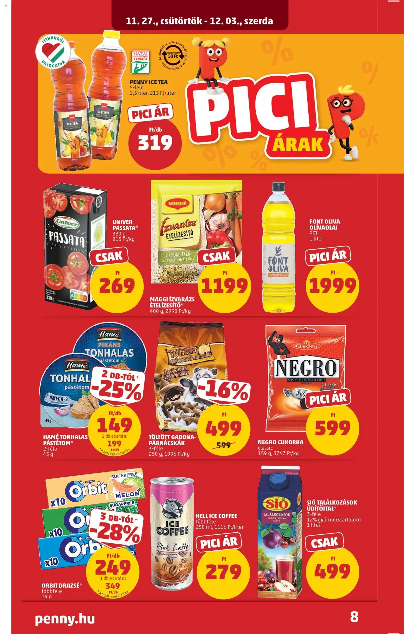 PENNY újság 2025.11.27. Akciós újság PENNY (2025-11-27 - 2025-12-03)