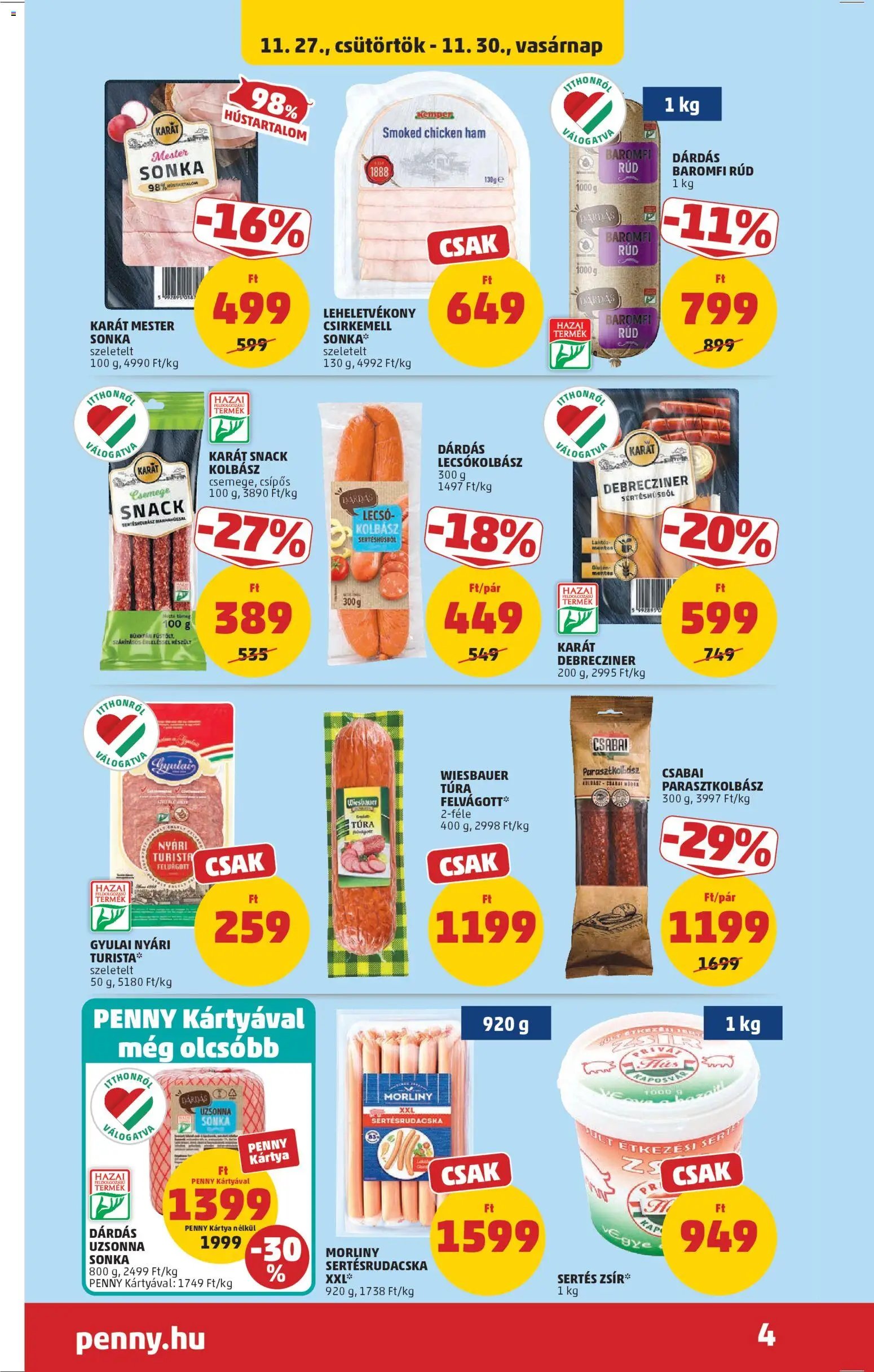 PENNY újság 2025.11.27. Akciós újság PENNY (2025-11-27 - 2025-12-03)