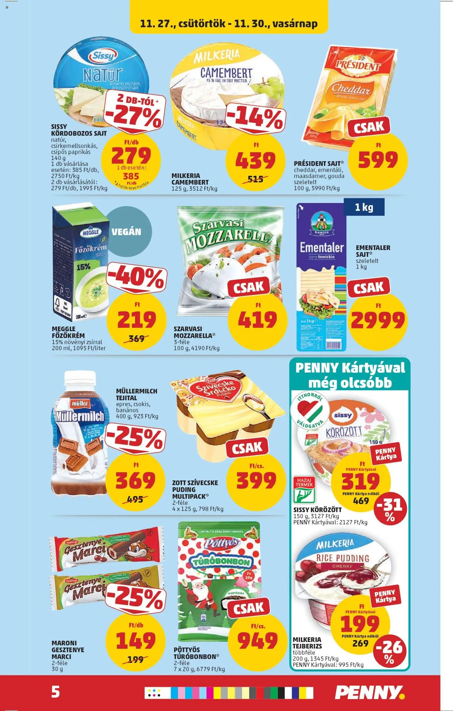 PENNY újság 2025.11.27. Akciós újság PENNY (2025-11-27 - 2025-12-03)