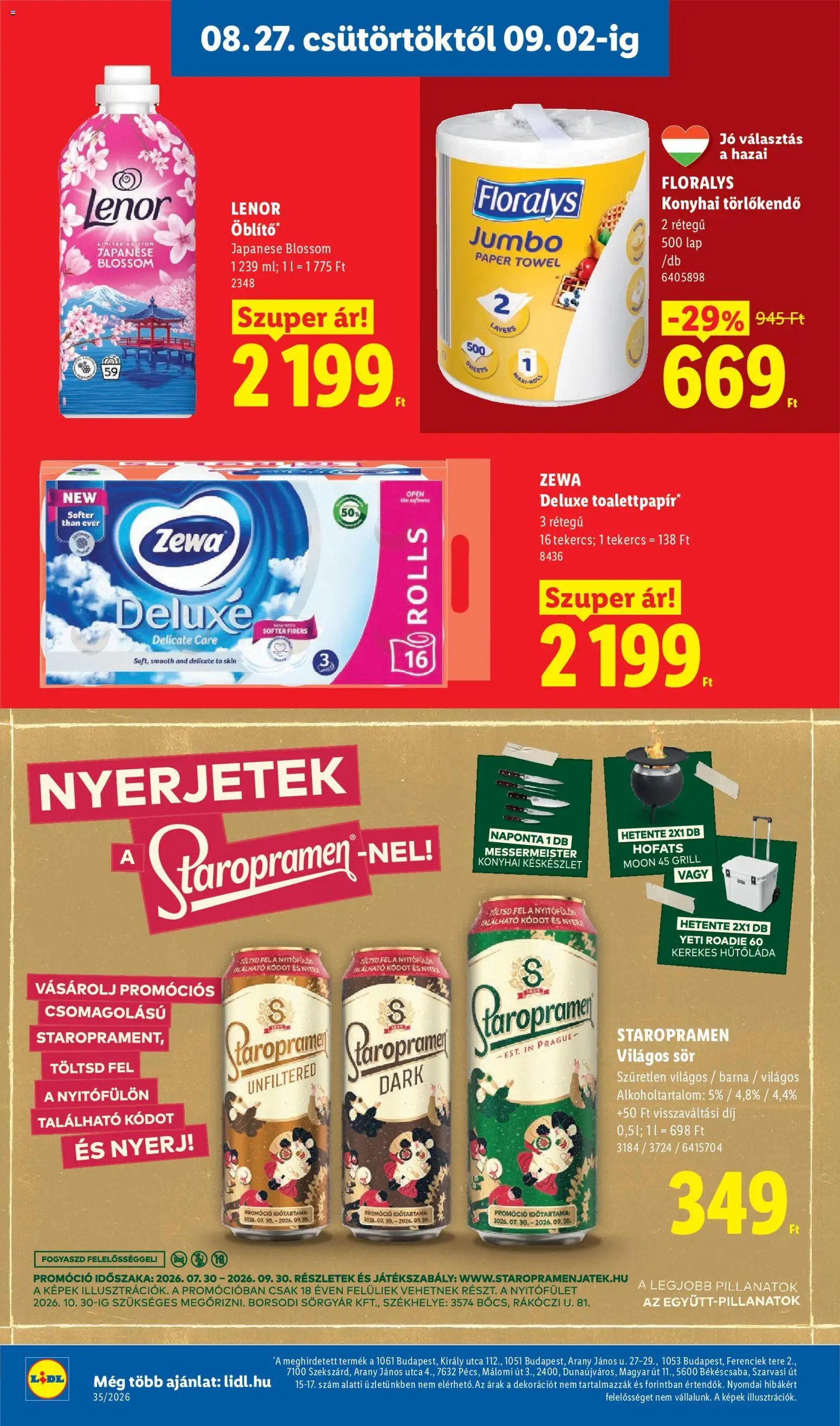 Lidl újság 2026.08.27. Lidl akciós újság