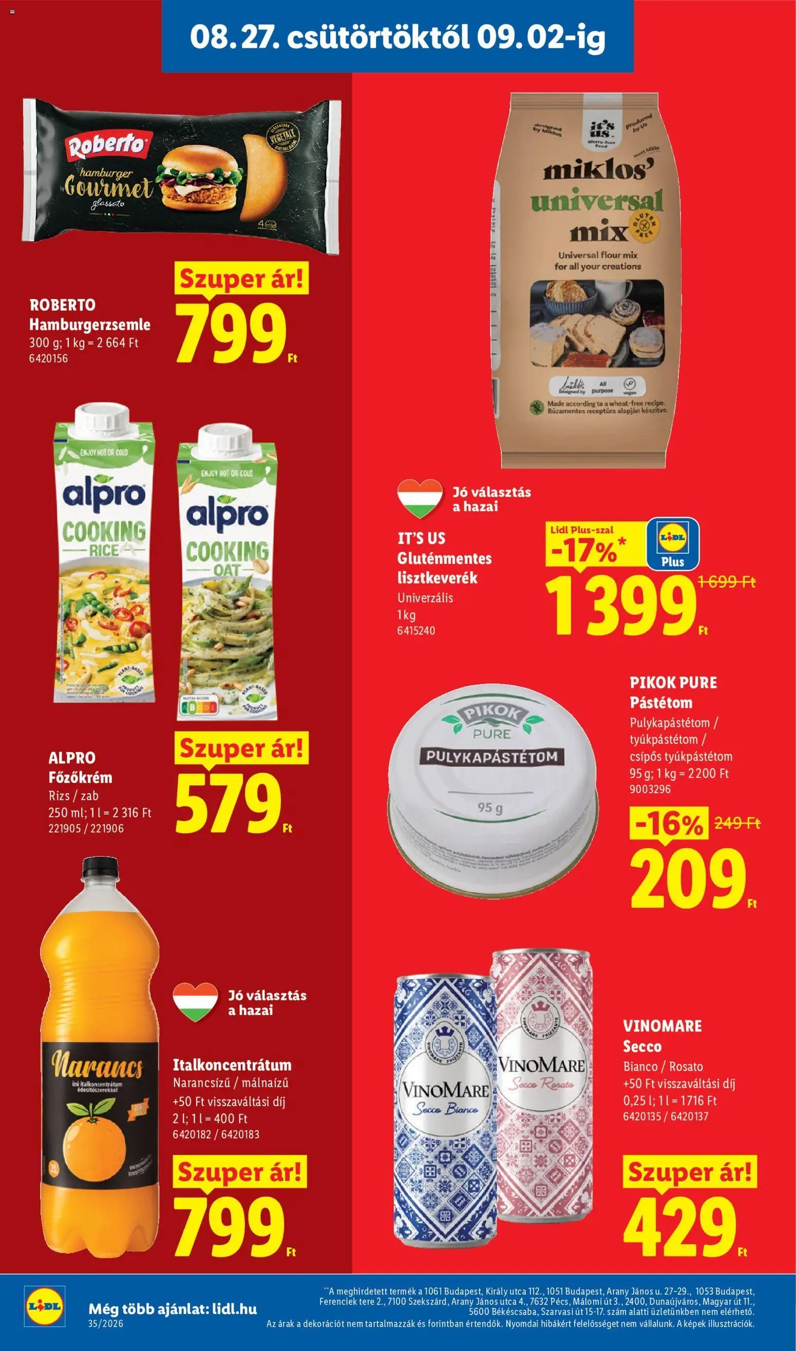 Lidl újság 2026.08.27. Lidl akciós újság
