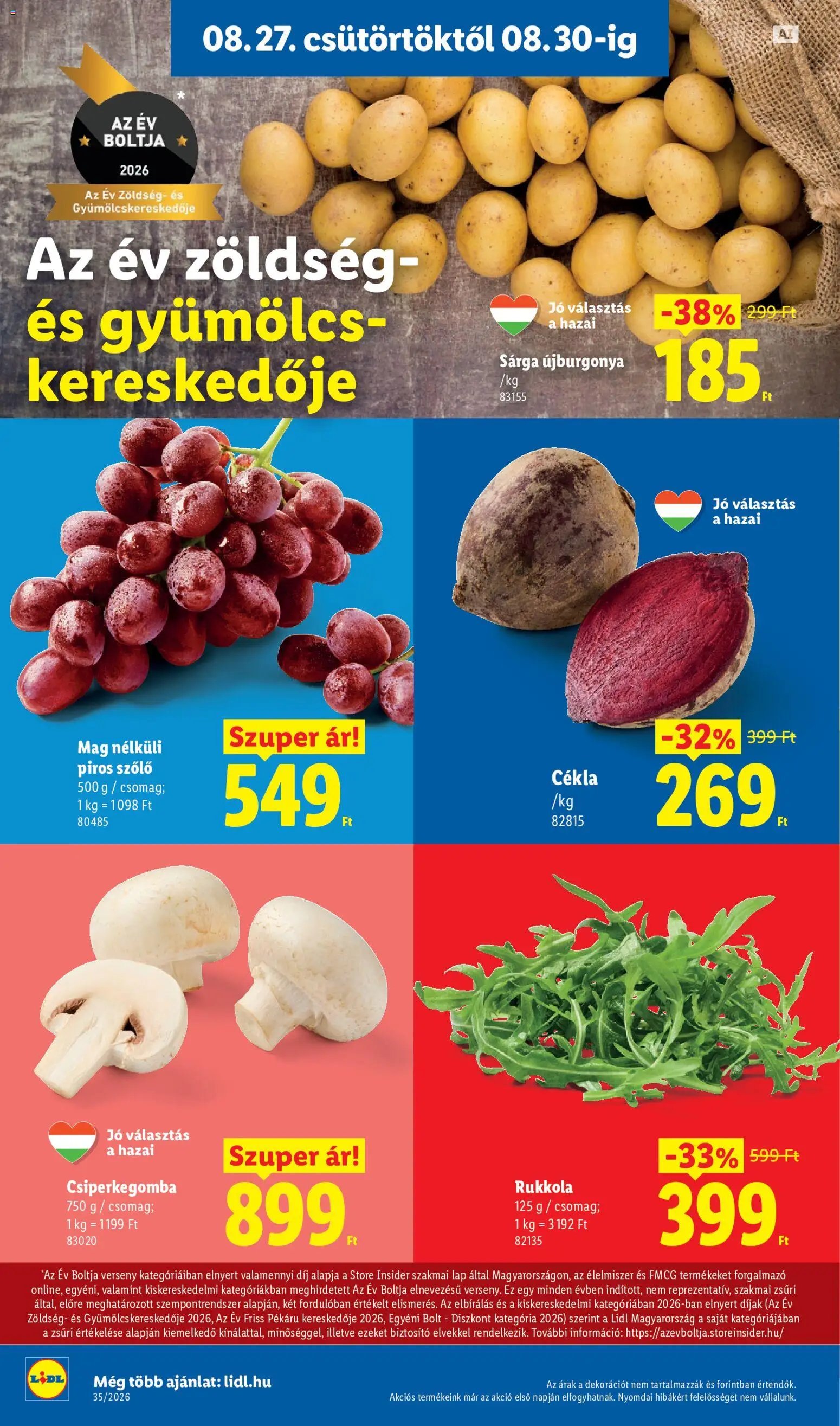 Lidl újság 2026.08.27. Lidl akciós újság