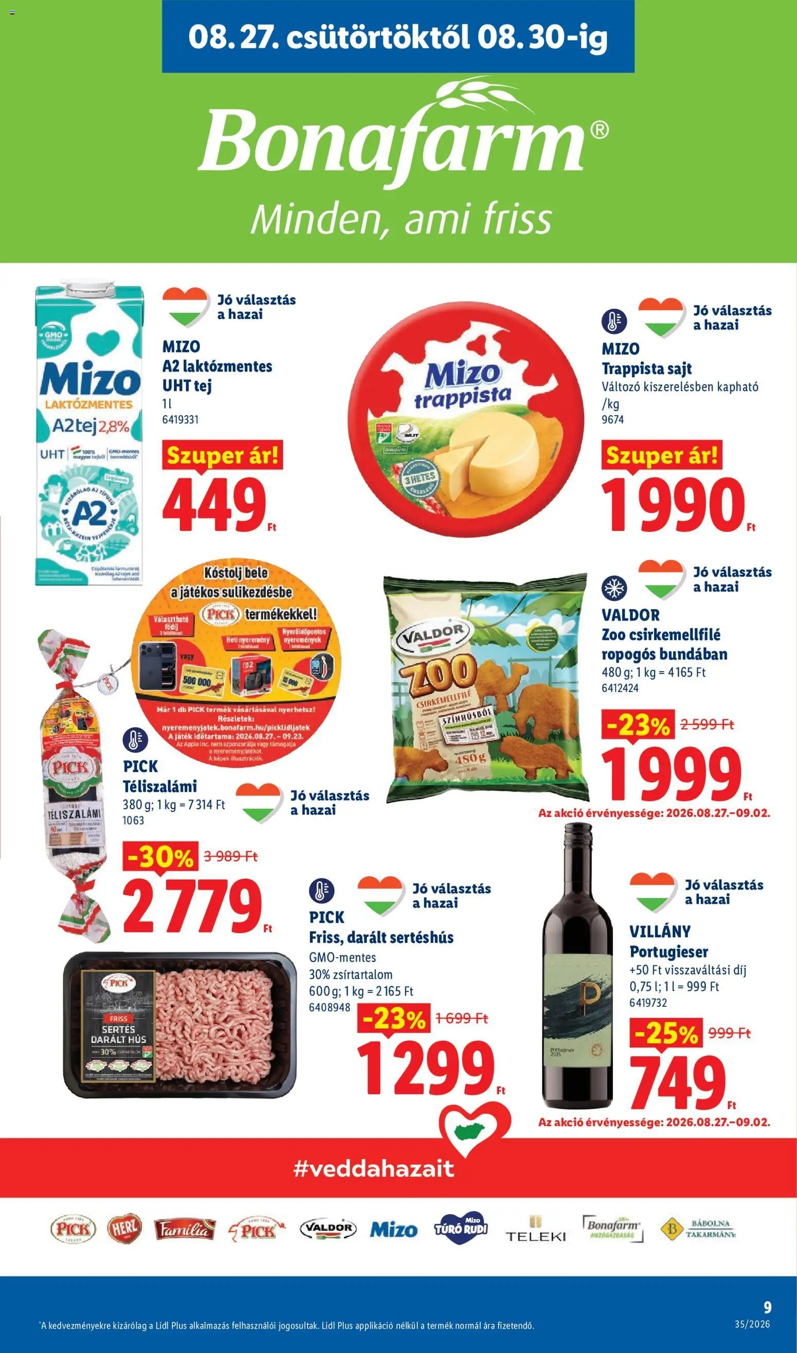 Lidl újság 2026.08.27. Lidl akciós újság