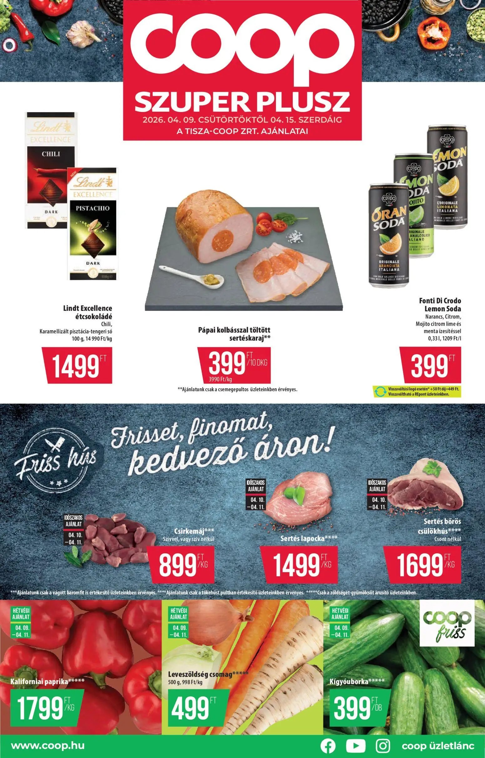 COOP újság 2026.04.09. COOP - Szuper Plusz / Tisza (2026-04-09 - 2026-04-15)