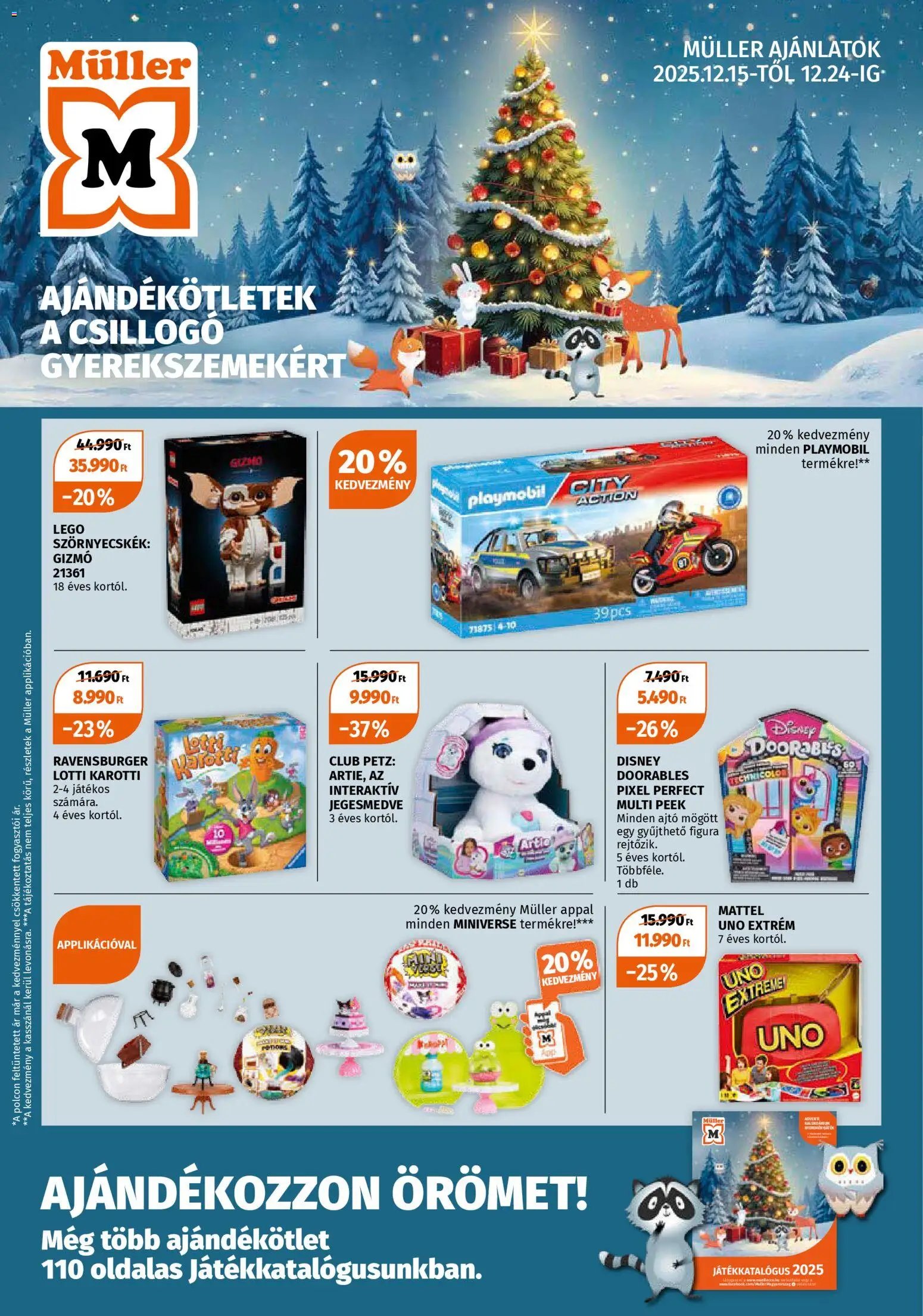 Müller újság 2025.12.15. Játékprospektus (2025-12-15 - 2025-12-24)