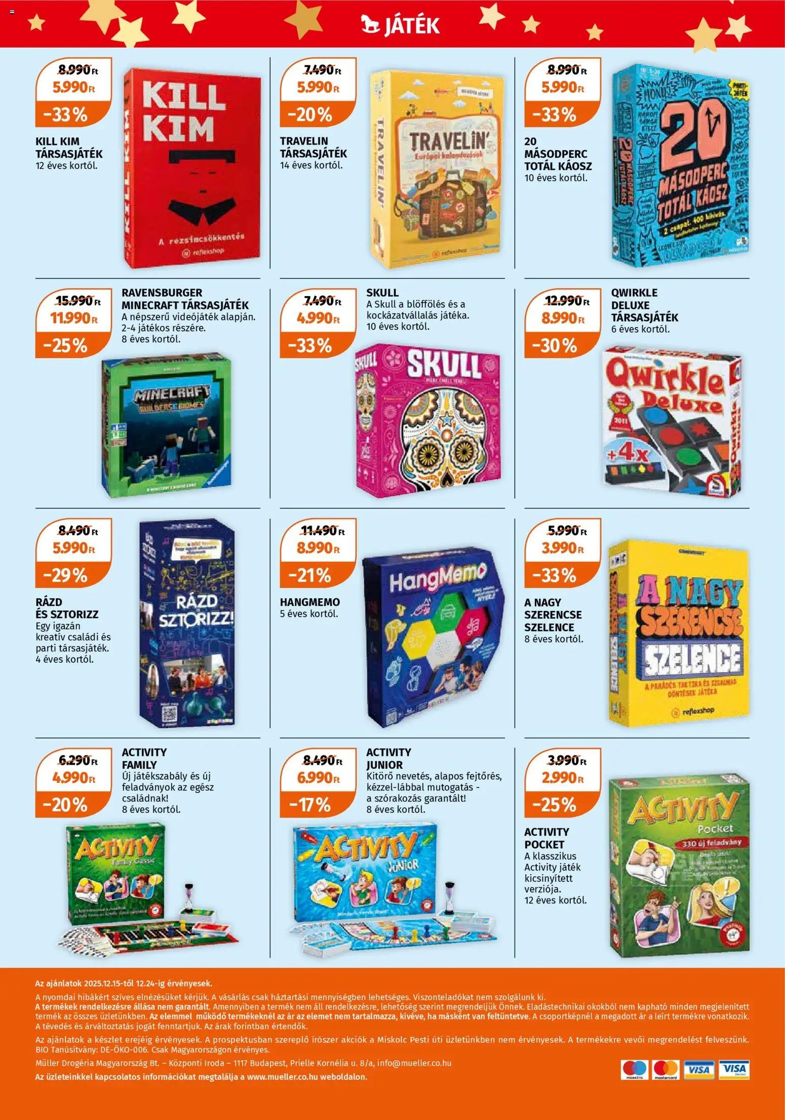 Müller újság 2025.12.15. Játékprospektus (2025-12-15 - 2025-12-24)