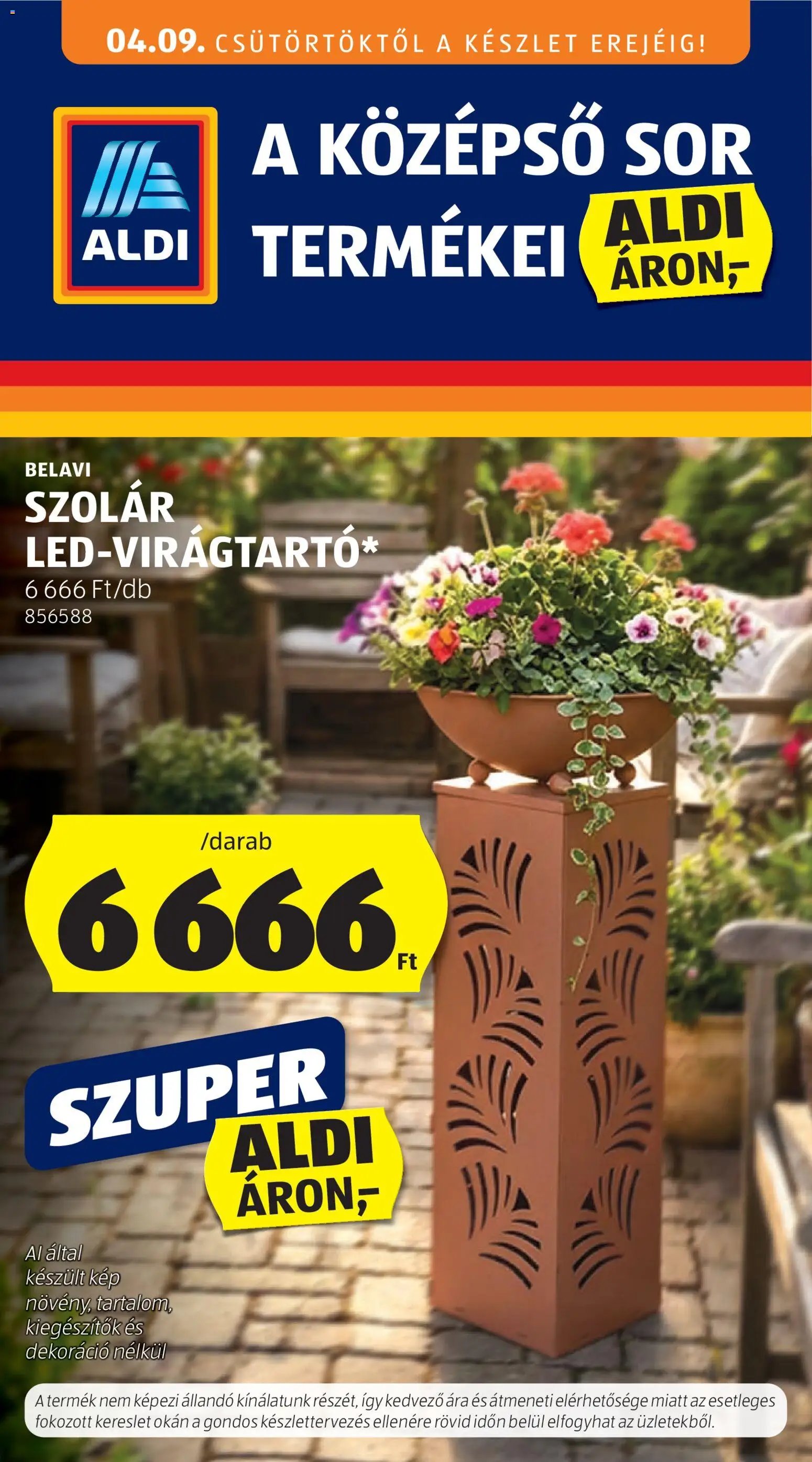 Aldi újság 2026.04.09. Aldi Középső sor termékei (2026-04-09 - 2026-04-15)