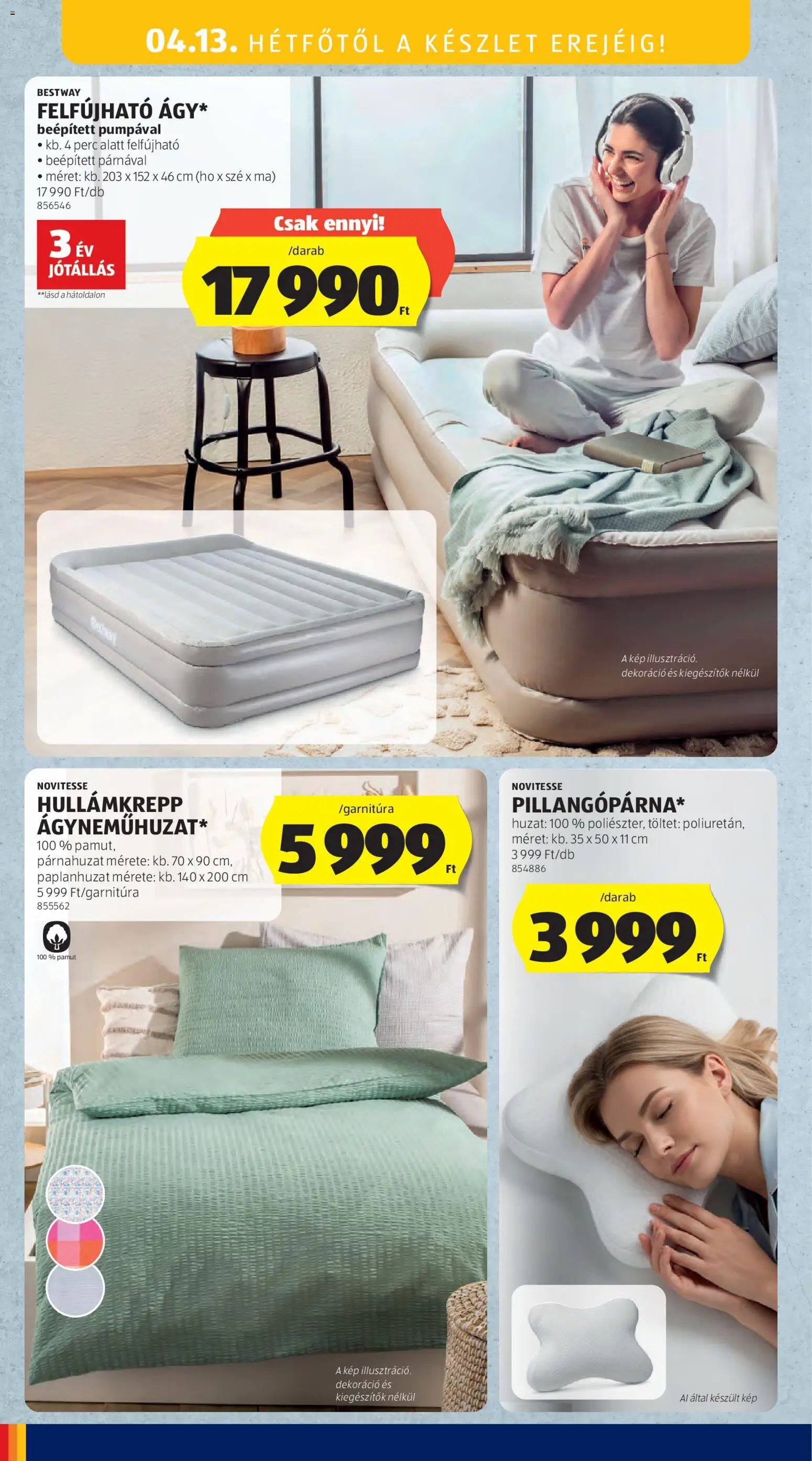 Aldi újság 2026.04.09. Aldi Középső sor termékei (2026-04-09 - 2026-04-15)