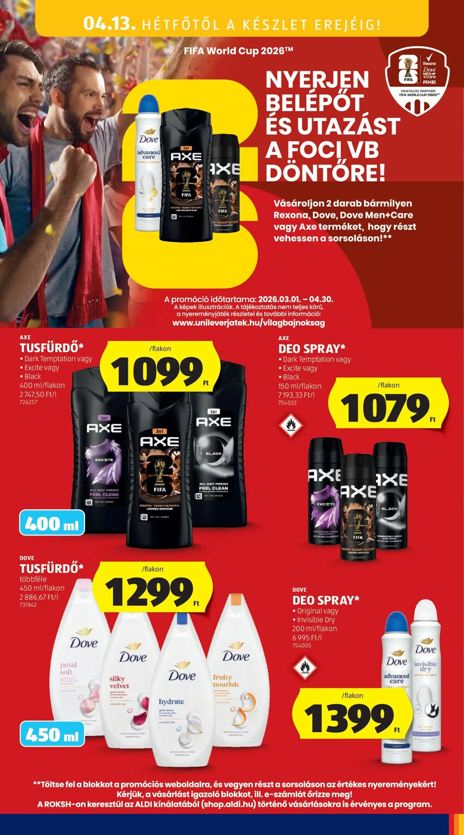 Aldi újság 2026.04.09. Aldi Középső sor termékei (2026-04-09 - 2026-04-15)